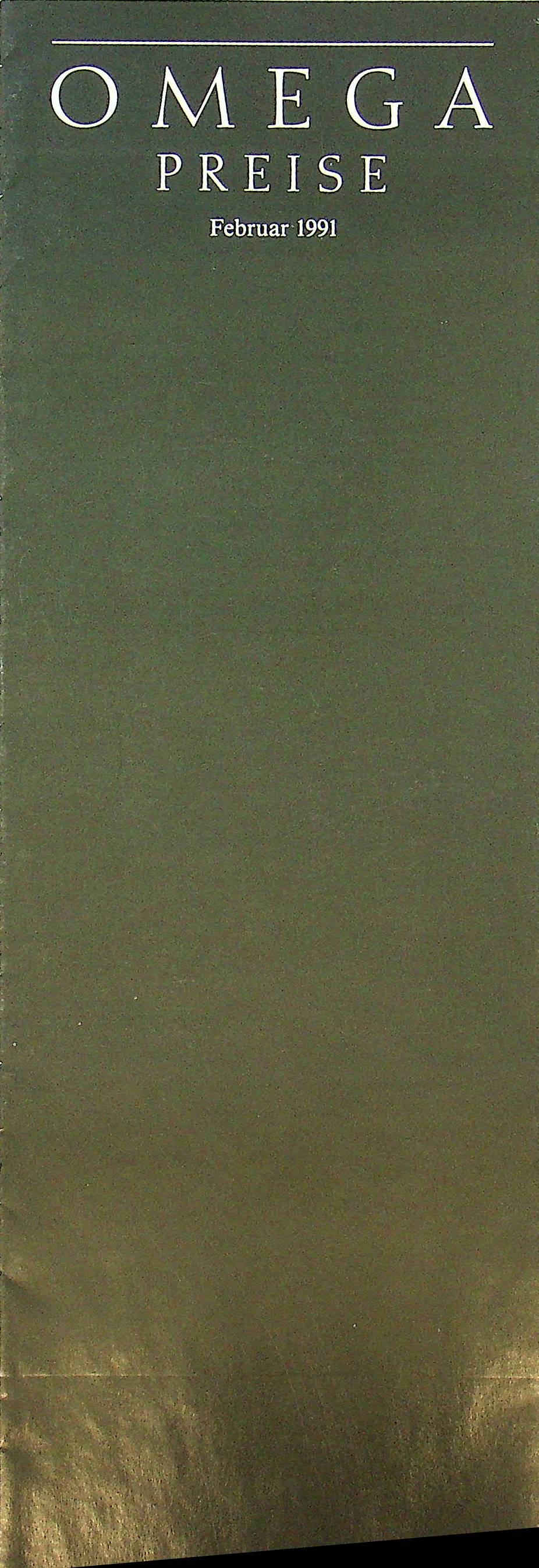 Opel Omega A - Preisliste & Extras - Prospekt 02/1991