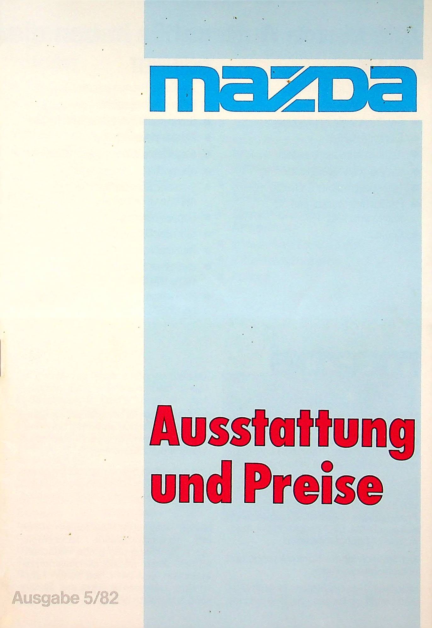 Mazda 323 626 929 RX-7 - Preisliste & Extras - Prospekt 05/1982