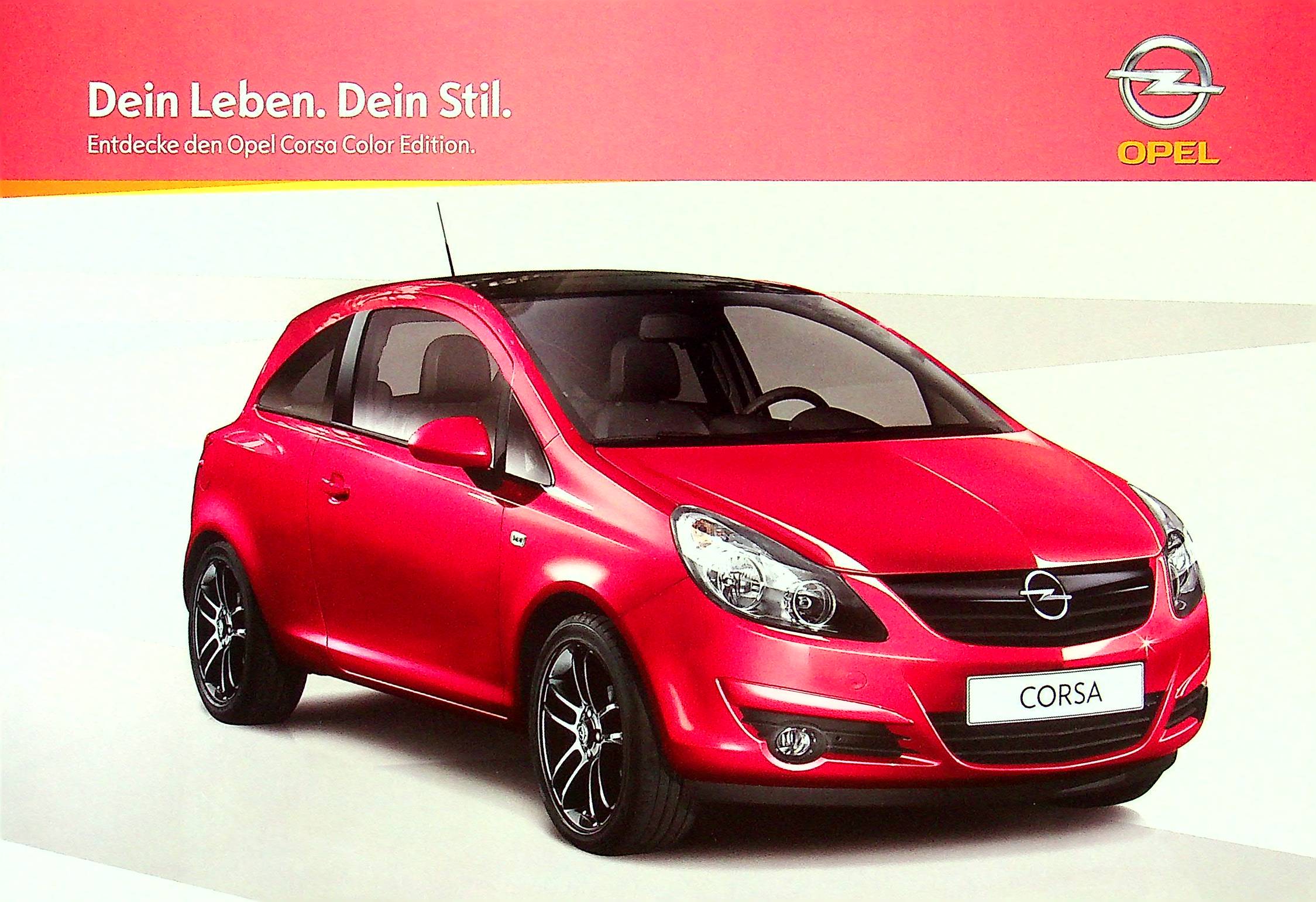 Opel Corsa D - Color Line - Prospekt 08/2009
