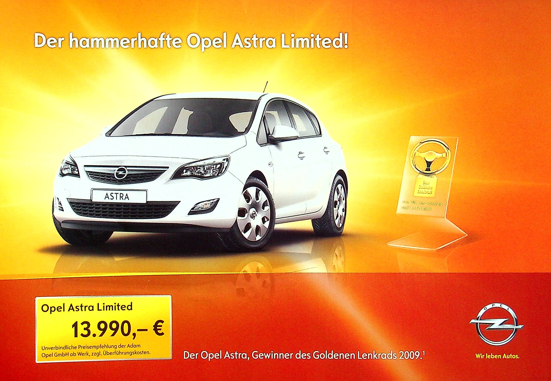 Opel Astra H - Limited - Prospekt 2010