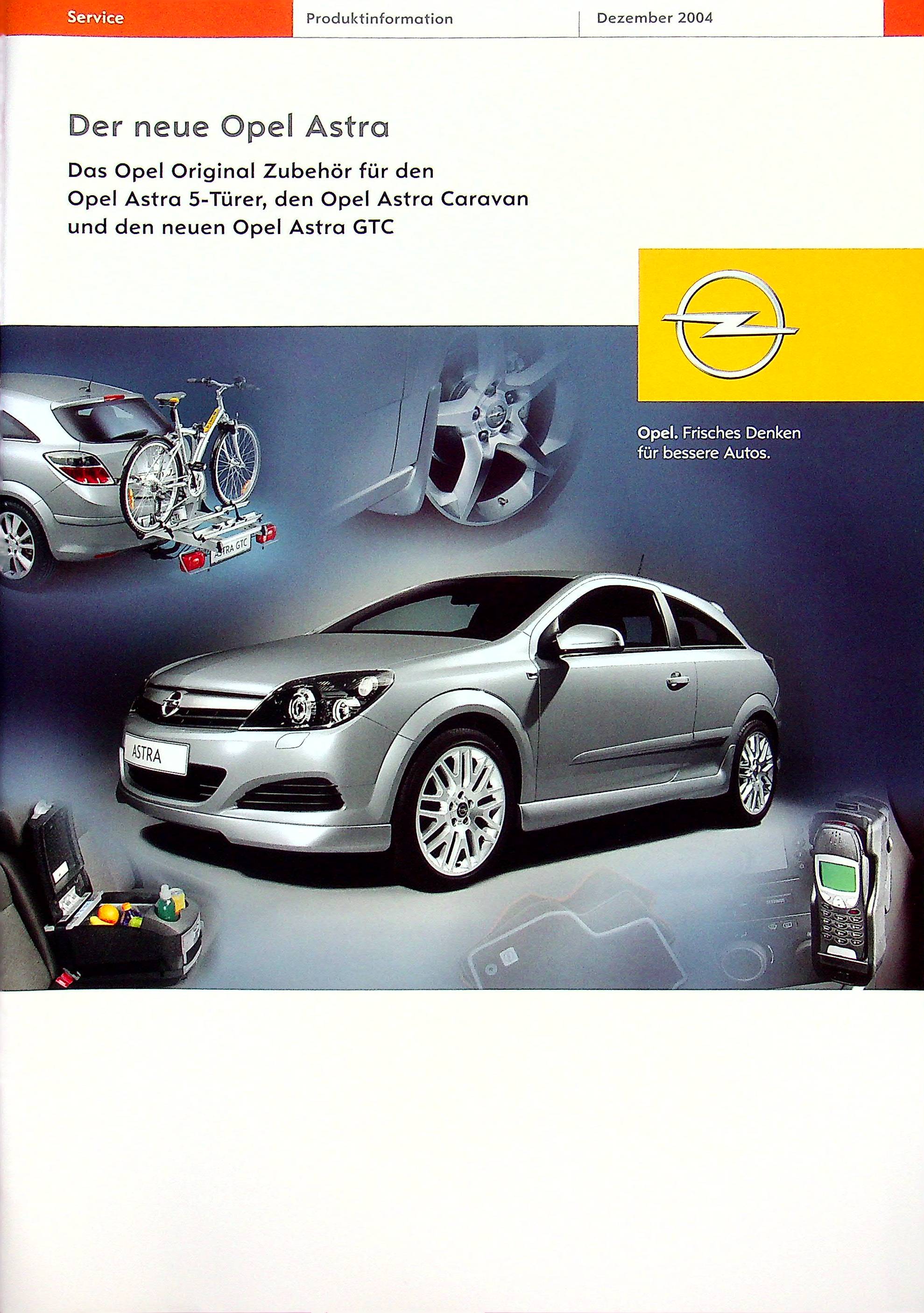 Opel Astra GTC - Produktinformation Zubehör - Prospekt 12/2004
