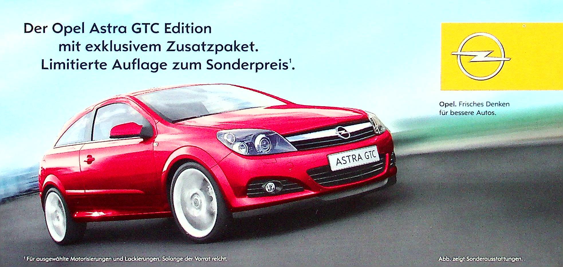 Opel Astra GTC - Edition - Prospekt 09/2005