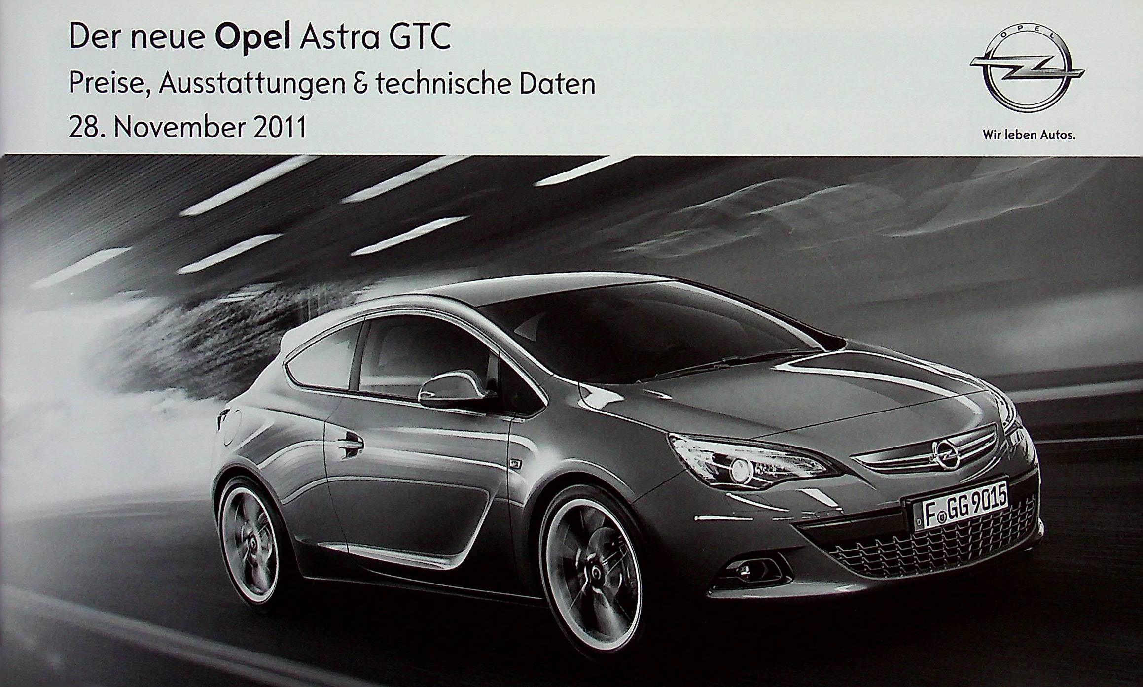 Opel Astra GTC - Preisliste & Extras - Prospekt 11/2011
