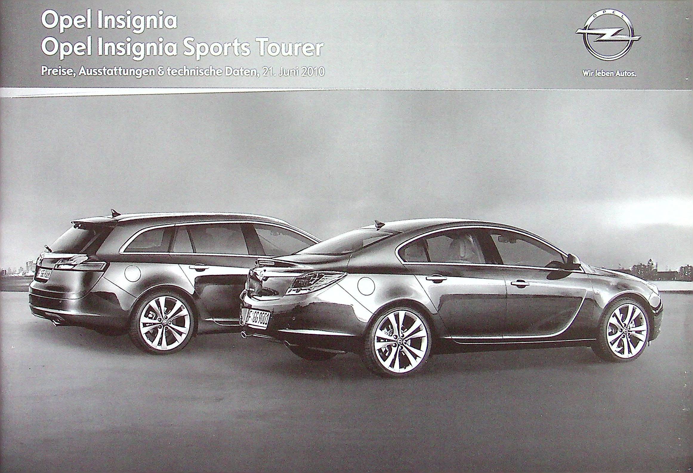 Opel Insignia - Preisliste & Extras - Prospekt 06/2010