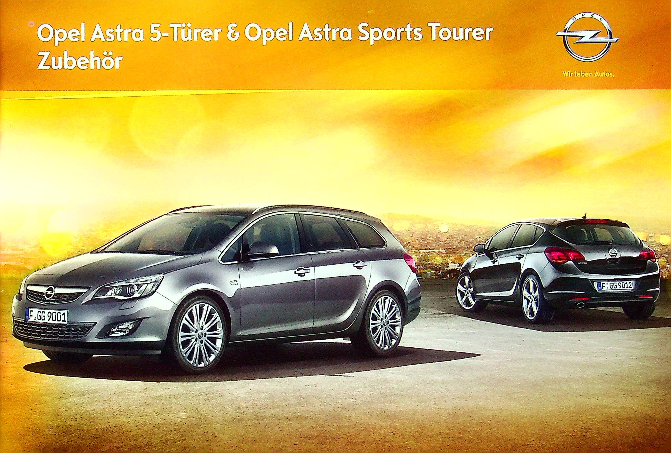 Opel Astra J + Sports Tourer - Zubehör - Prospekt 09/2010