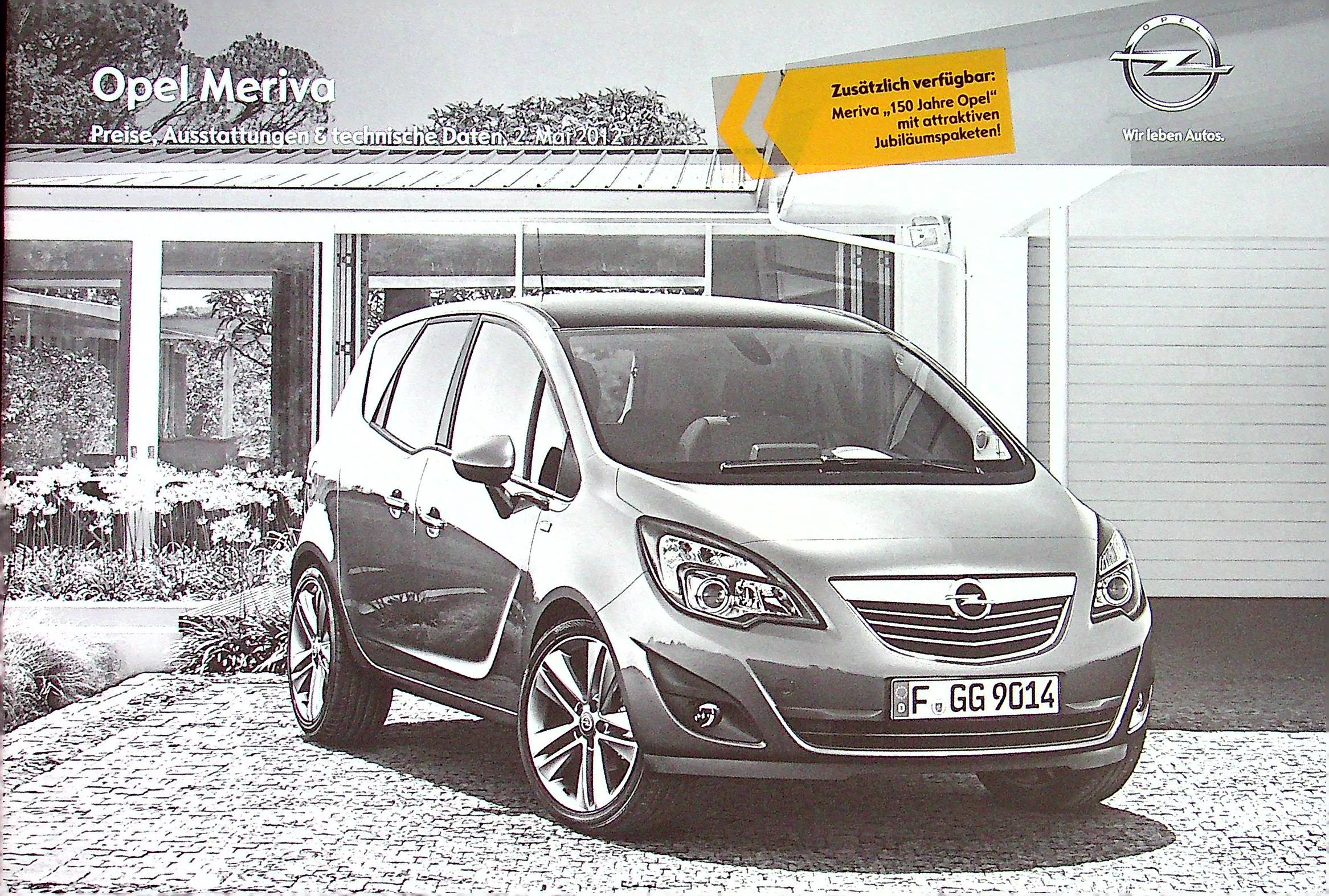 Opel Meriva - Preisliste & Extras - Prospekt 05/2012