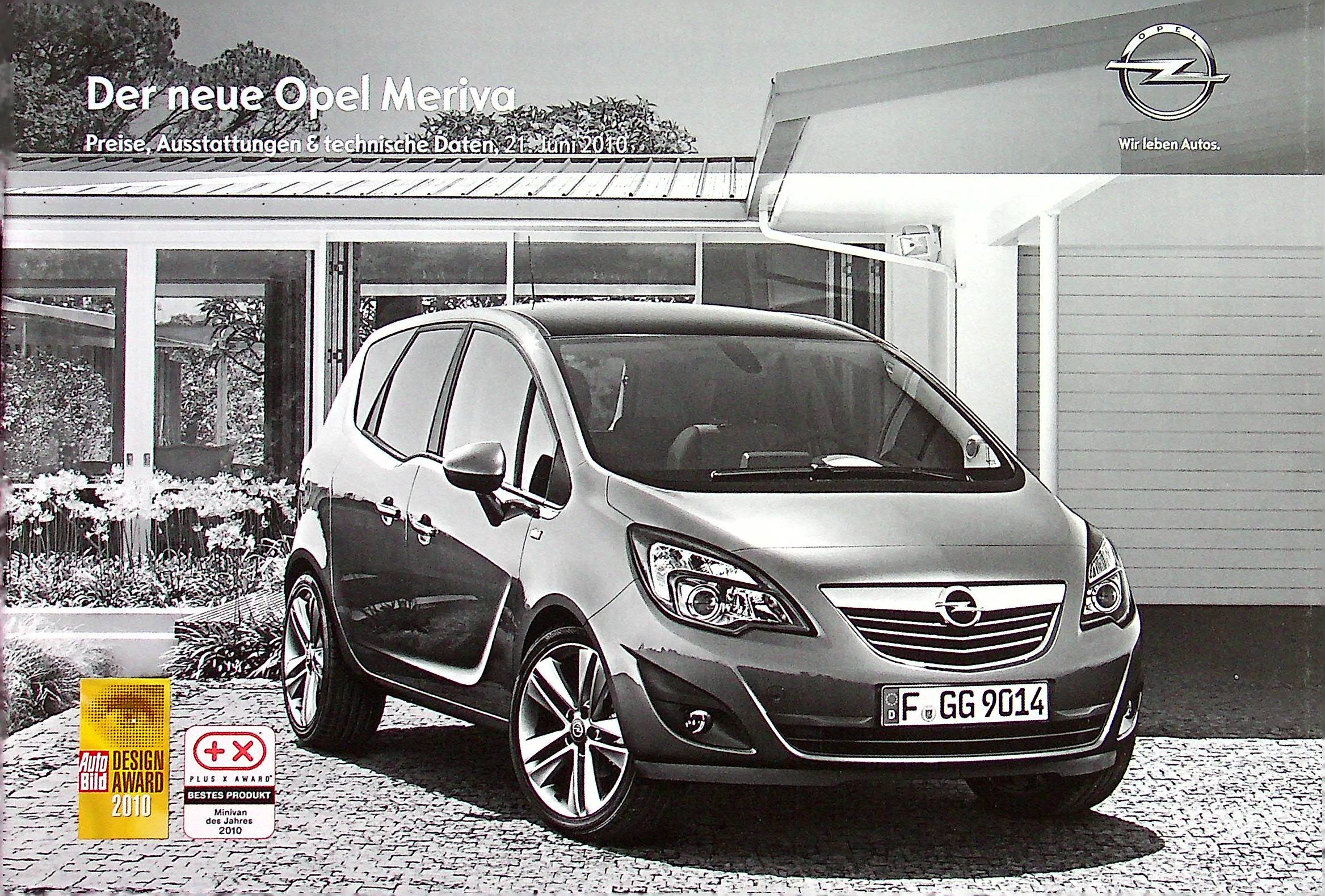 Opel Meriva - Preisliste & Extras - Prospekt 06/2010
