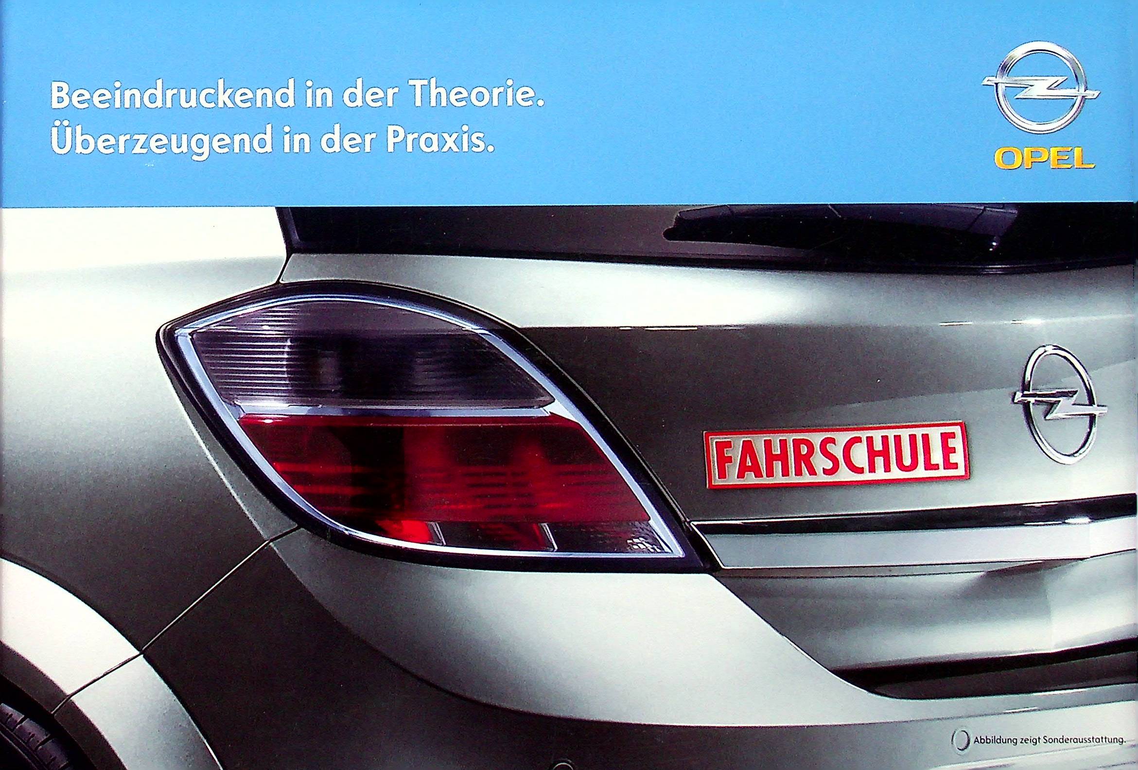 Opel Corsa Astra Meriva - Fahrschule - Prospekt 11/2007