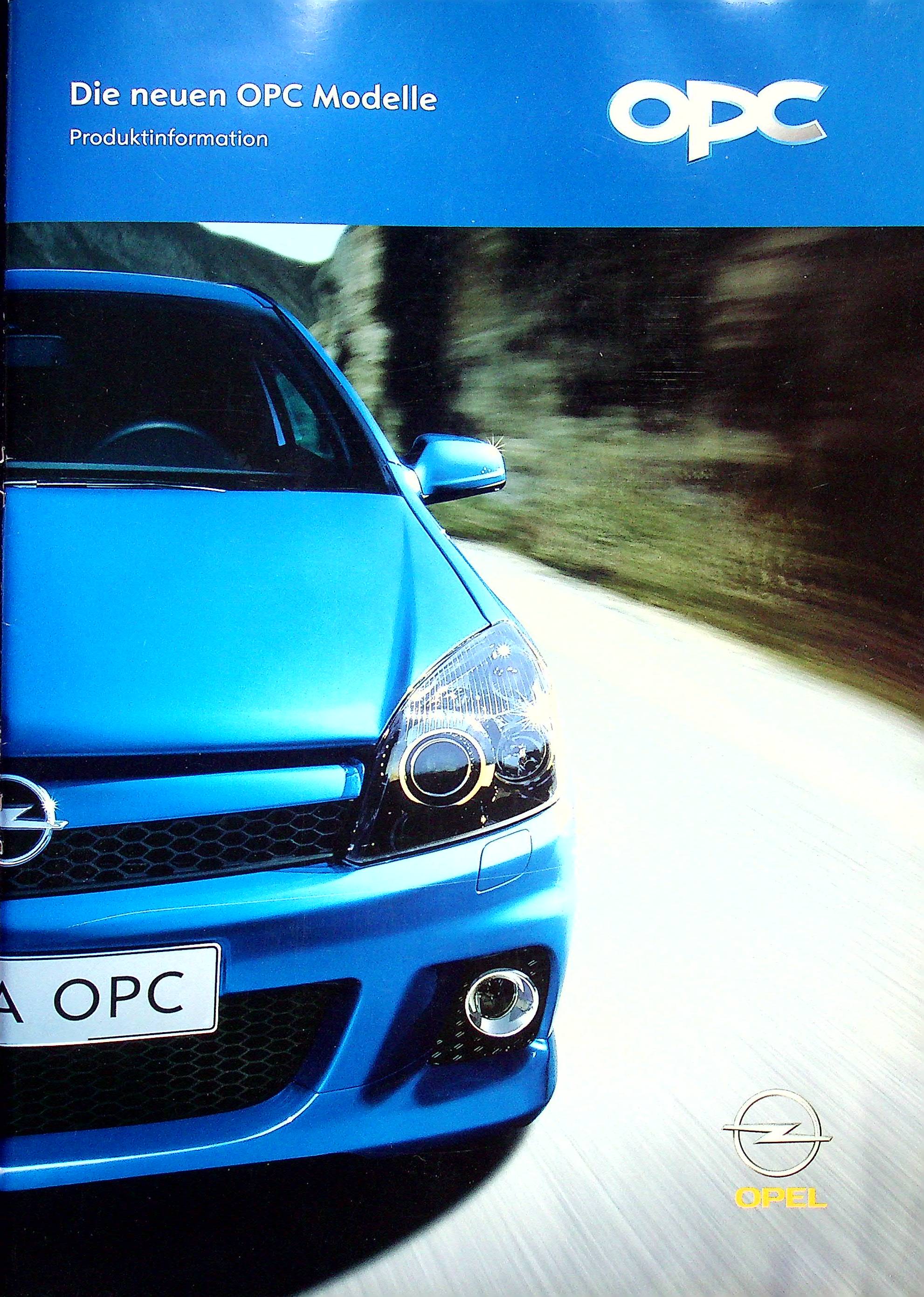Opel Astra Zafira OPC - Produktinformation - Prospekt 10/2005