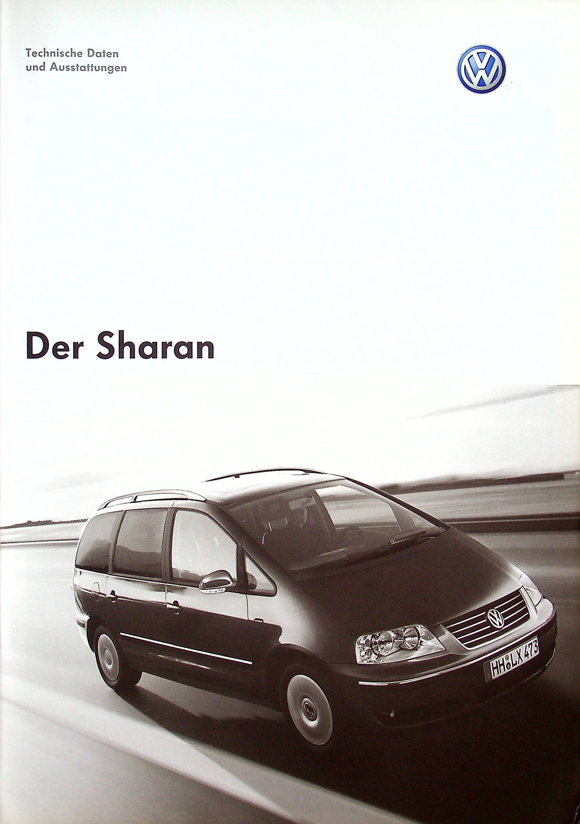VW Sharan - technische Daten & Ausstattungen - Prospekt 05/2005