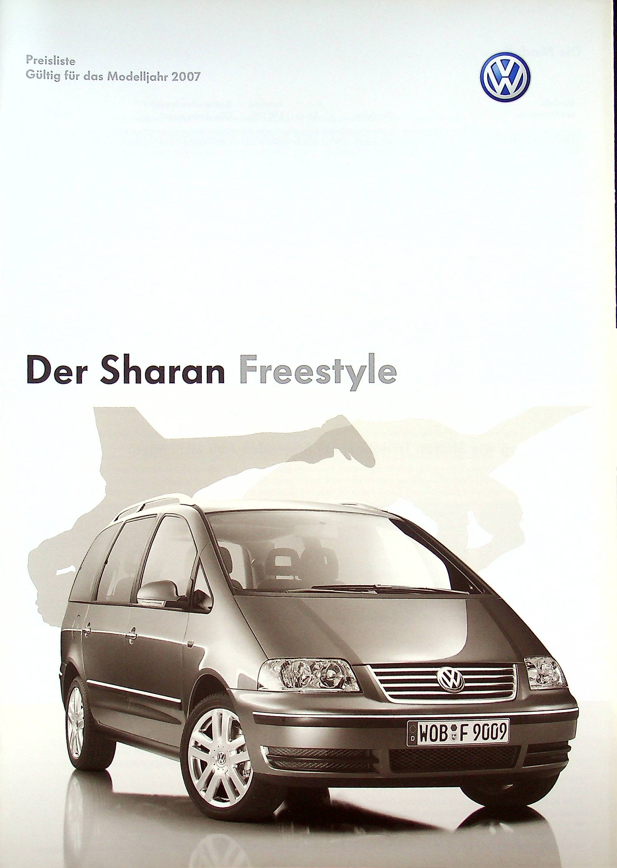 VW Sharan - Freestyle - Preise & Extras - Prospekt 06/2006