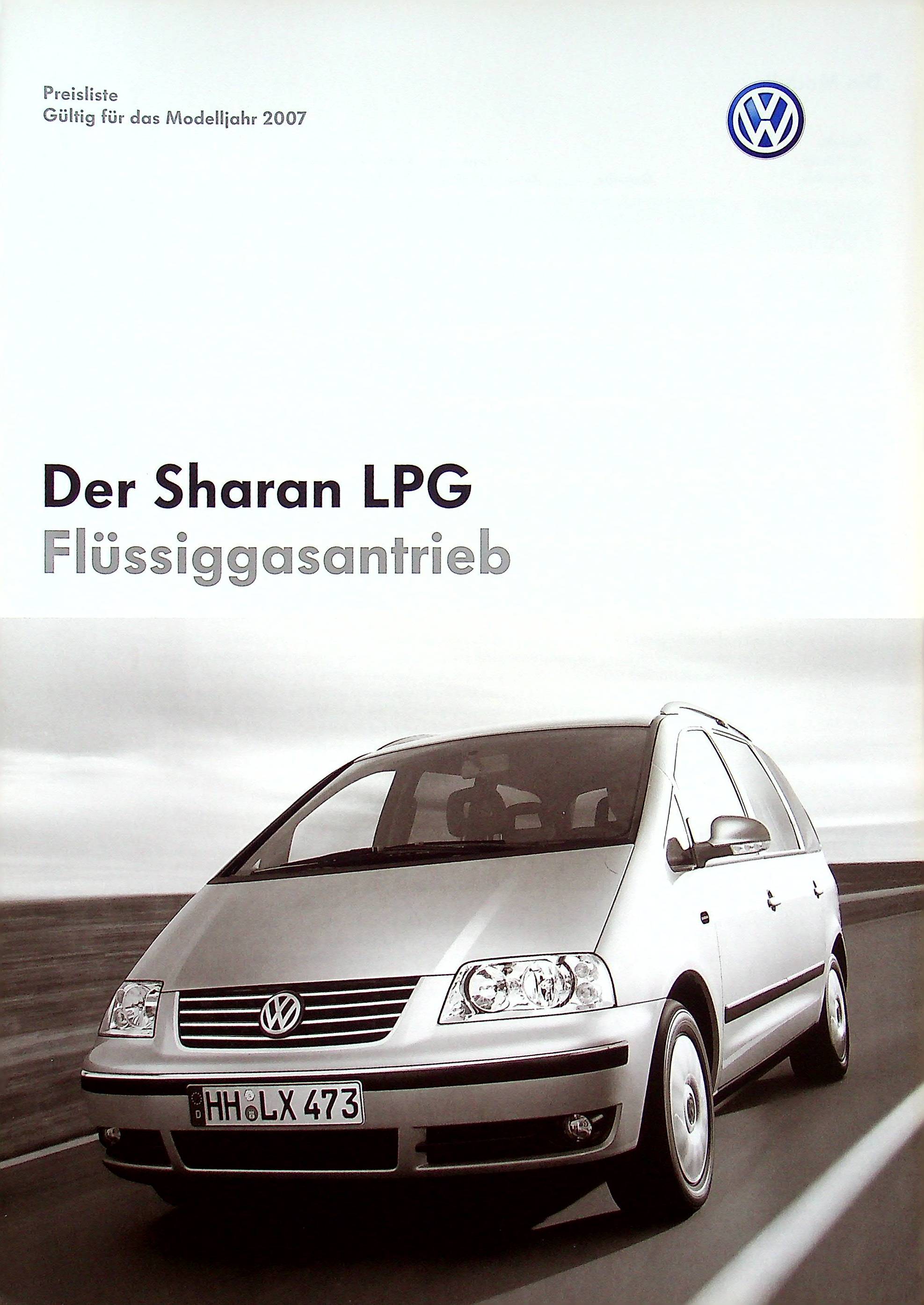 VW Sharan - LPG - Preisliste & Extras - Prospekt 10/2006
