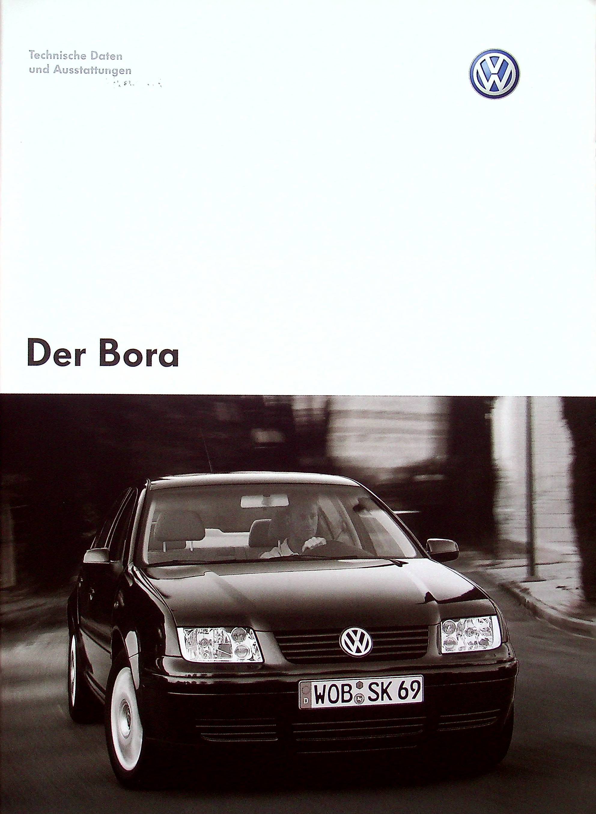 VW Bora - technische Daten & Ausstattungen - Prospekt 05/2003