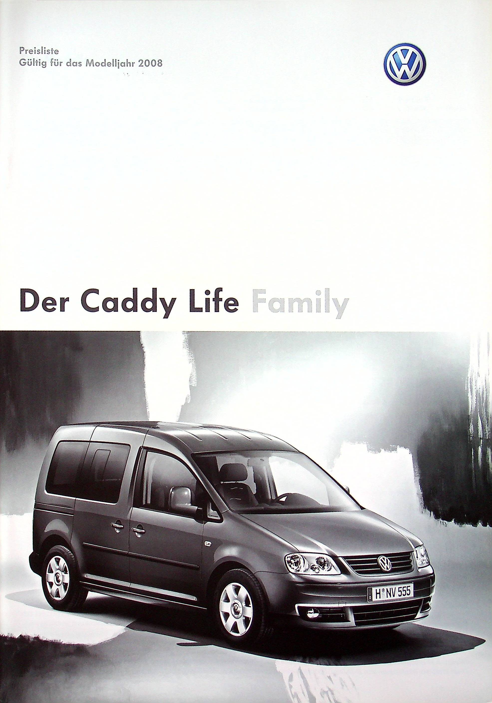 VW Caddy Life Family Preisliste Prospekt 05/2007