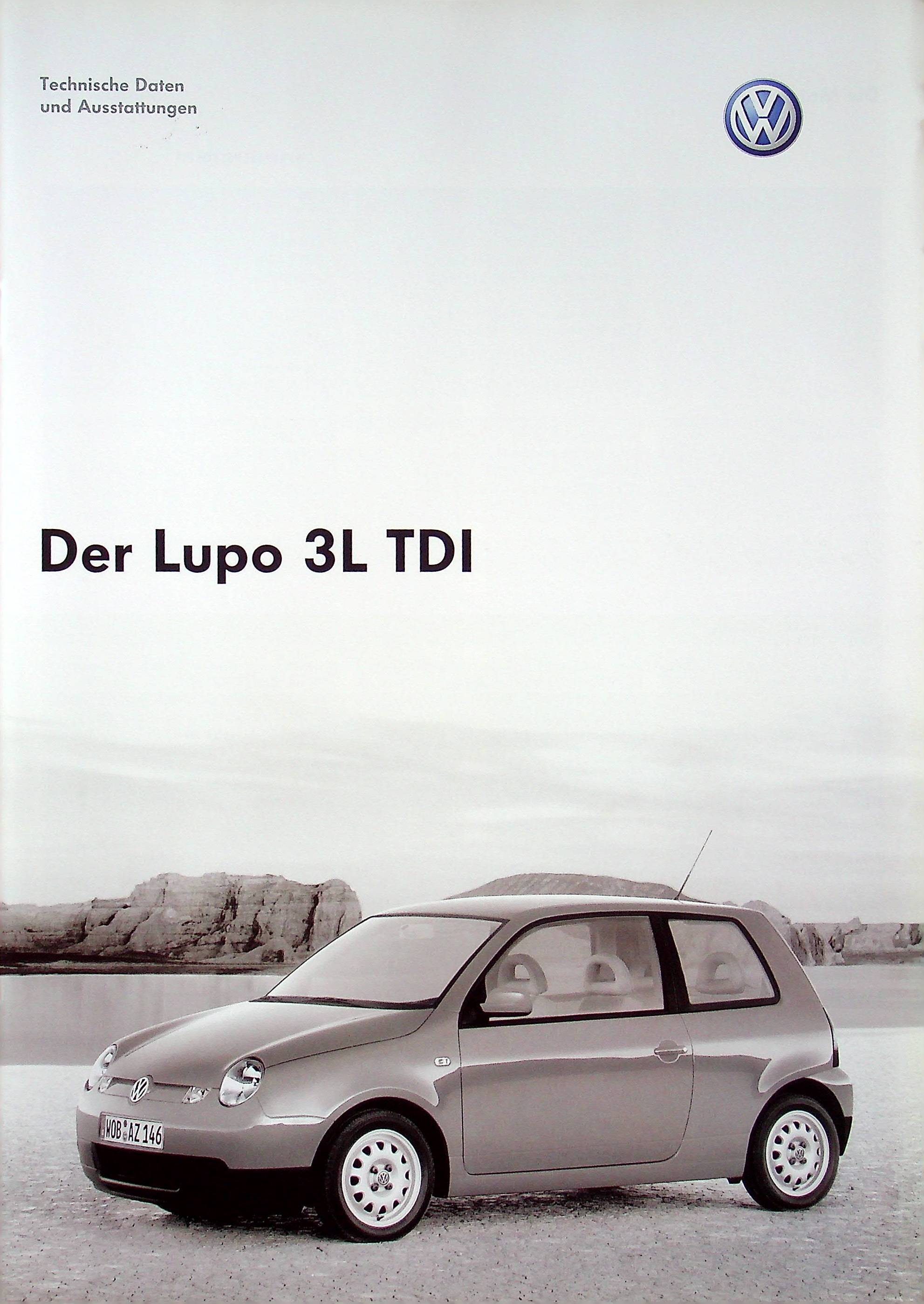 VW Lupo 3L TDI - technische Daten & Ausstattungen - Prospekt 05/2003