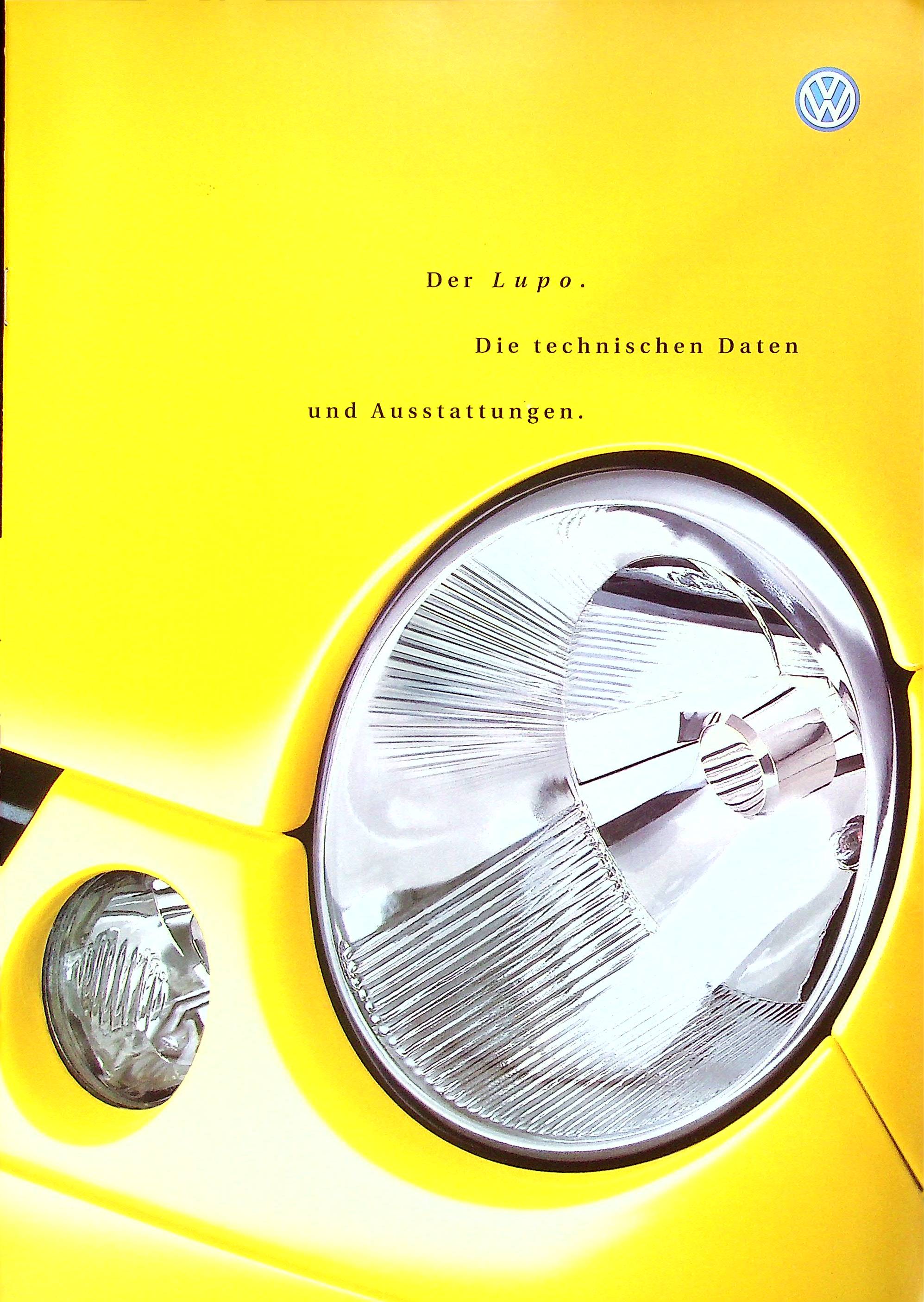 VW Lupo - technische Daten & Ausstattungen - Prospekt 04/2000