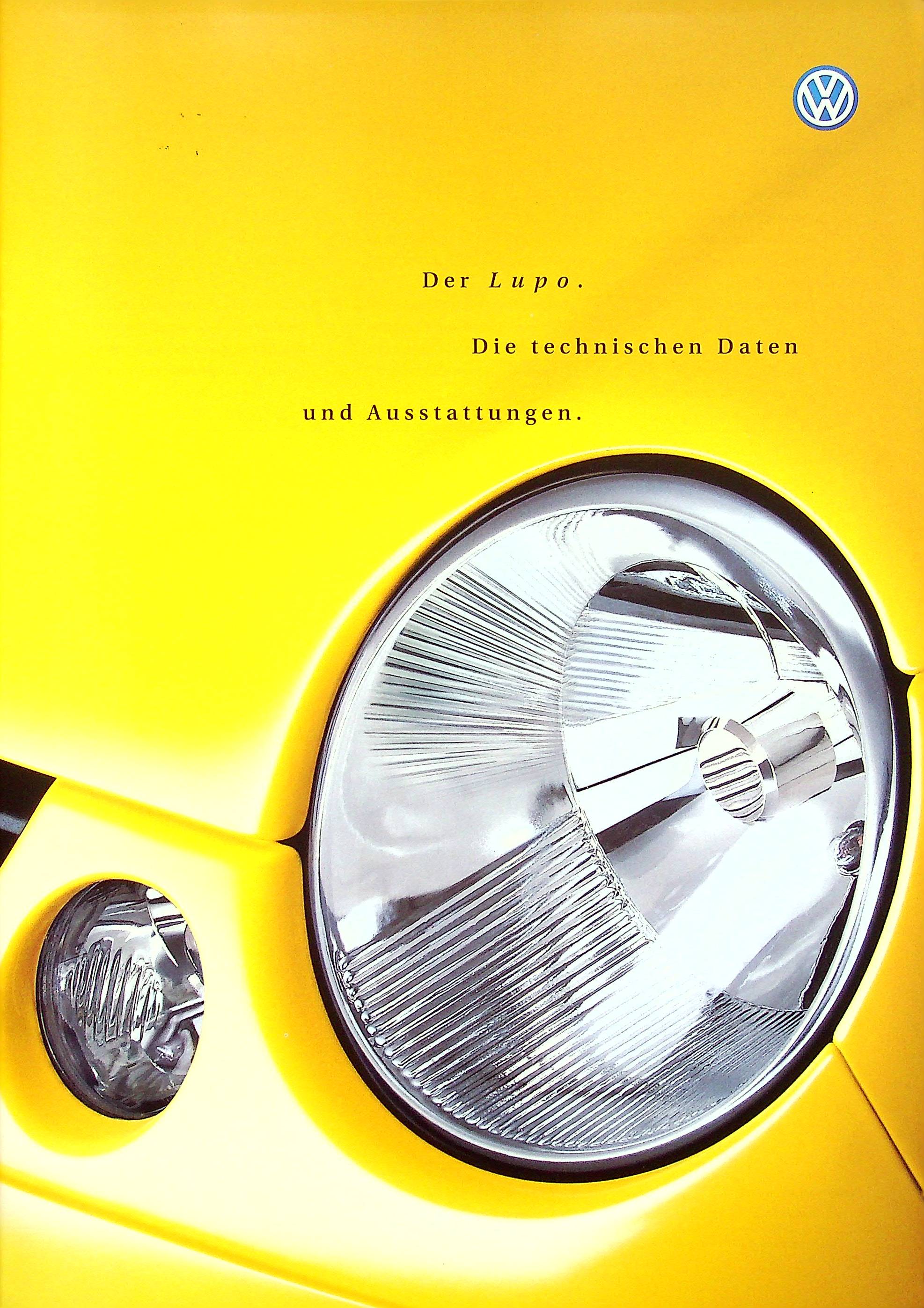 VW Lupo - technische Daten & Ausstattungen - Prospekt 10/2000