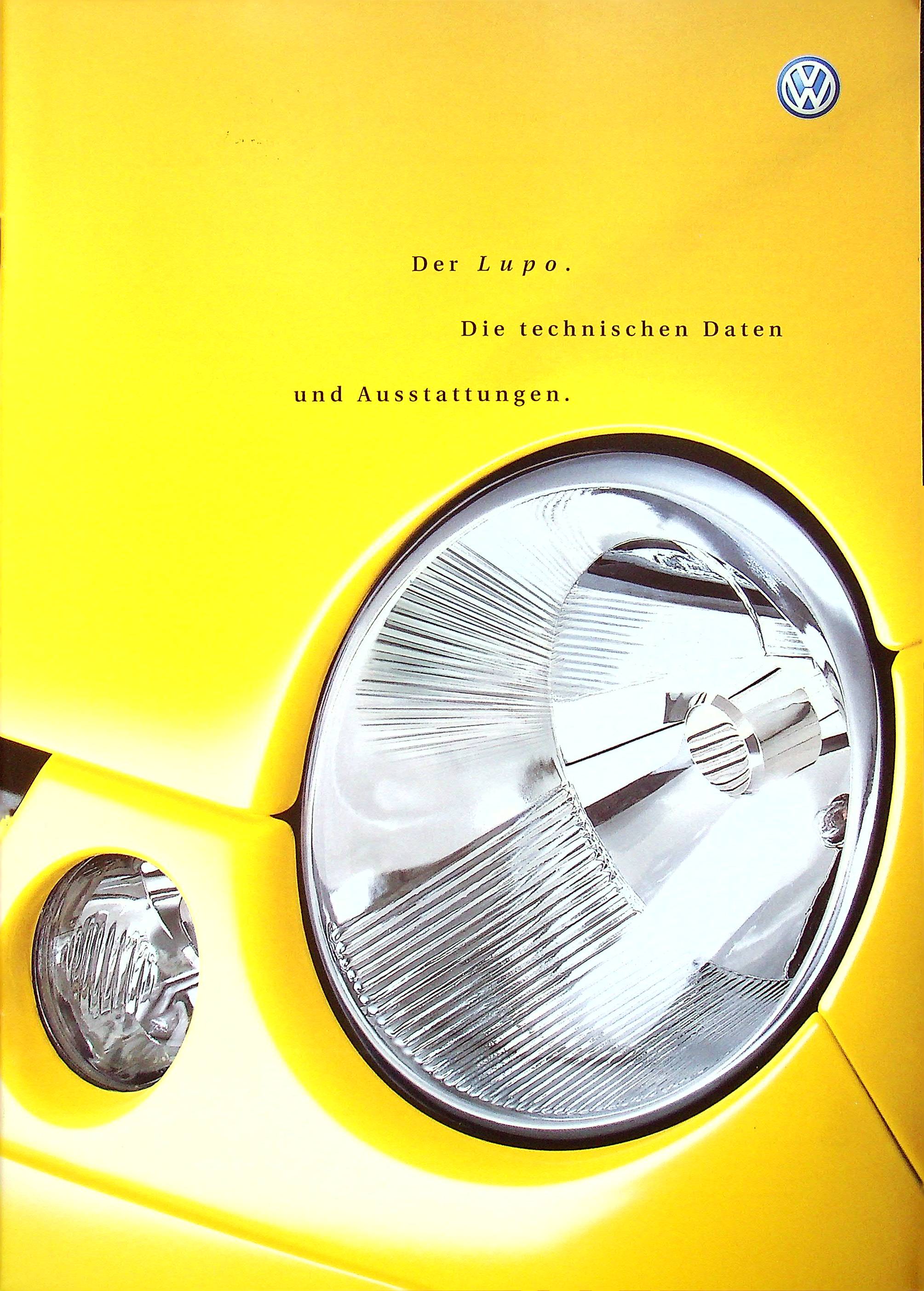 VW Lupo - technische Daten & Ausstattungen - Prospekt 04/2001