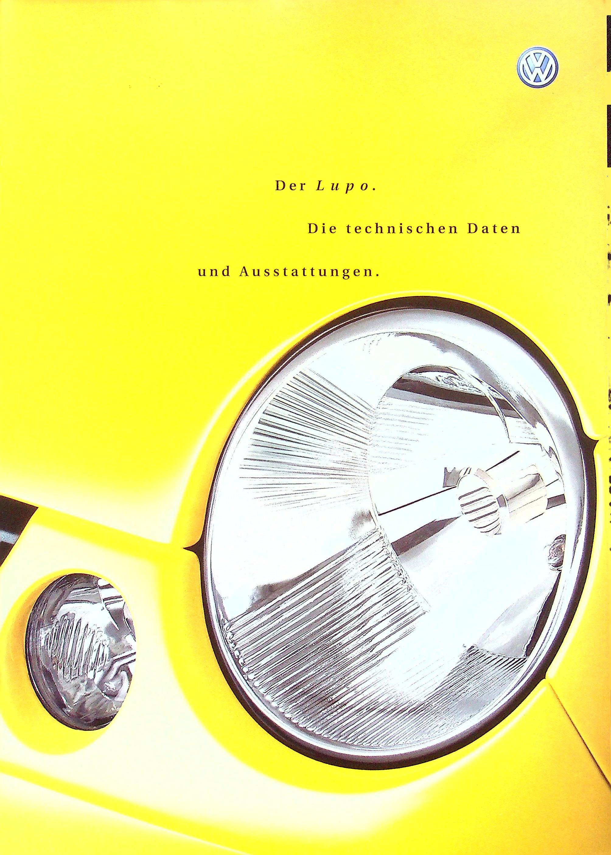 VW Lupo - technische Daten & Ausstattungen - Prospekt 04/2002