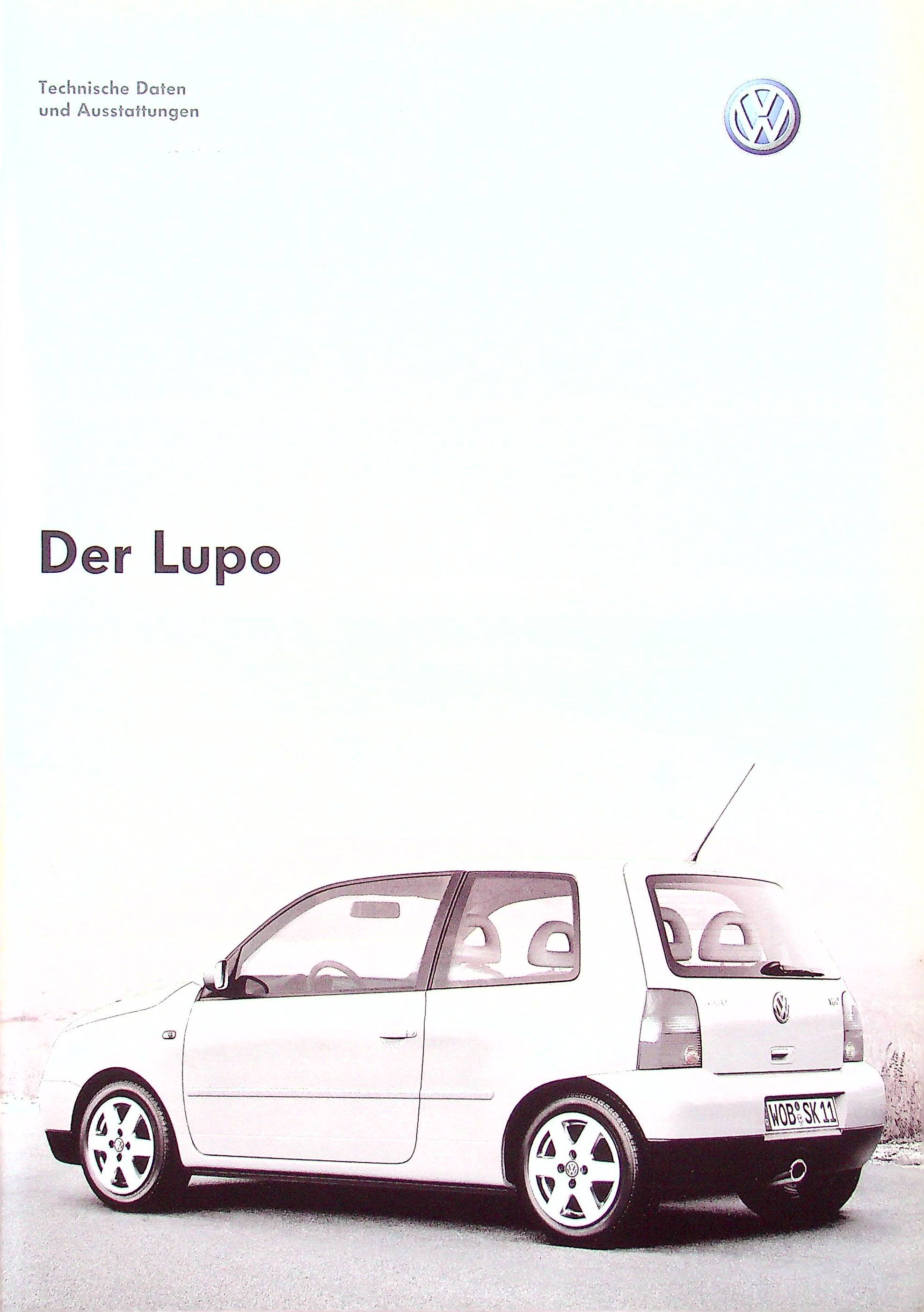 VW Lupo - technische Daten & Ausstattungen - Prospekt 05/2003