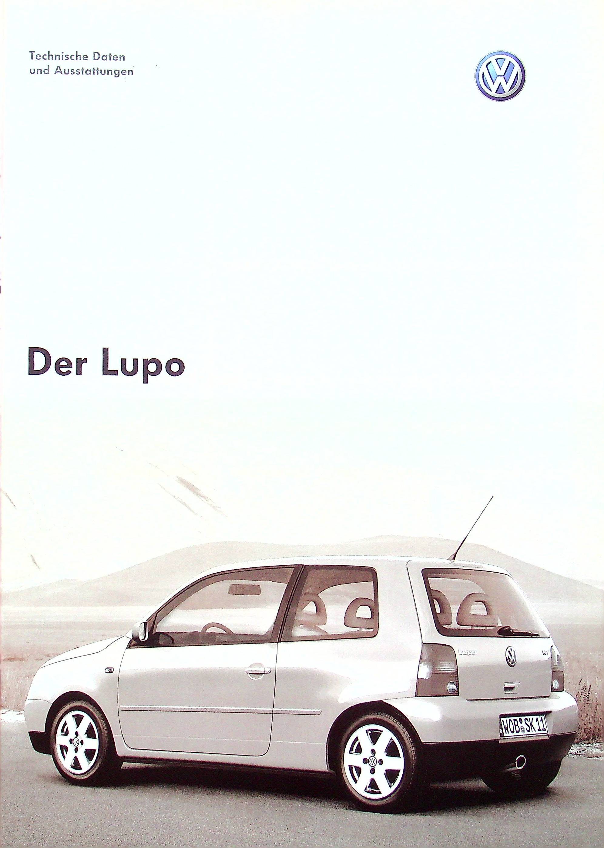 VW Lupo - technische Daten & Ausstattungen - Prospekt 10/2003