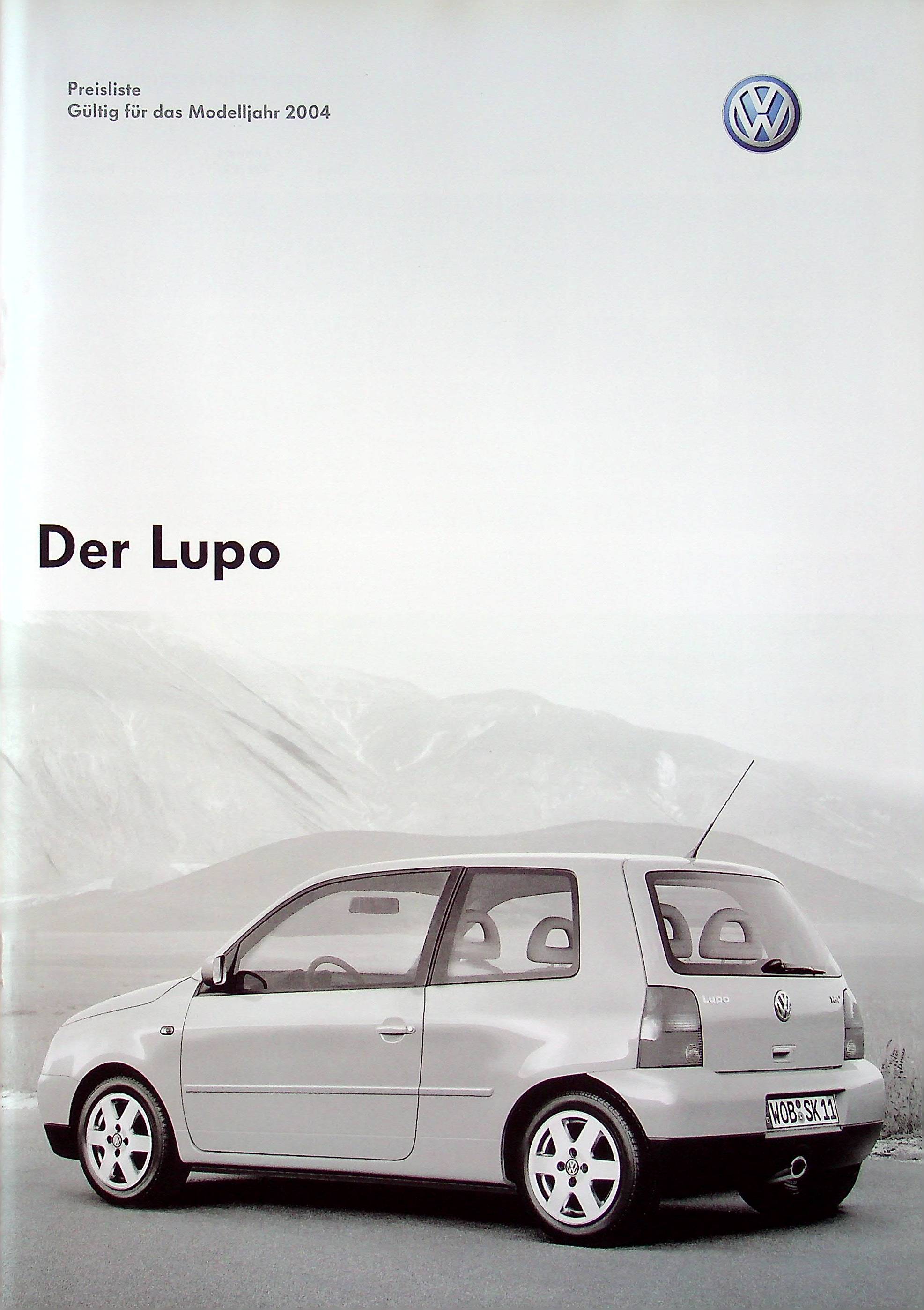 VW Lupo - Preisliste & Extras - Prospekt 06/2003