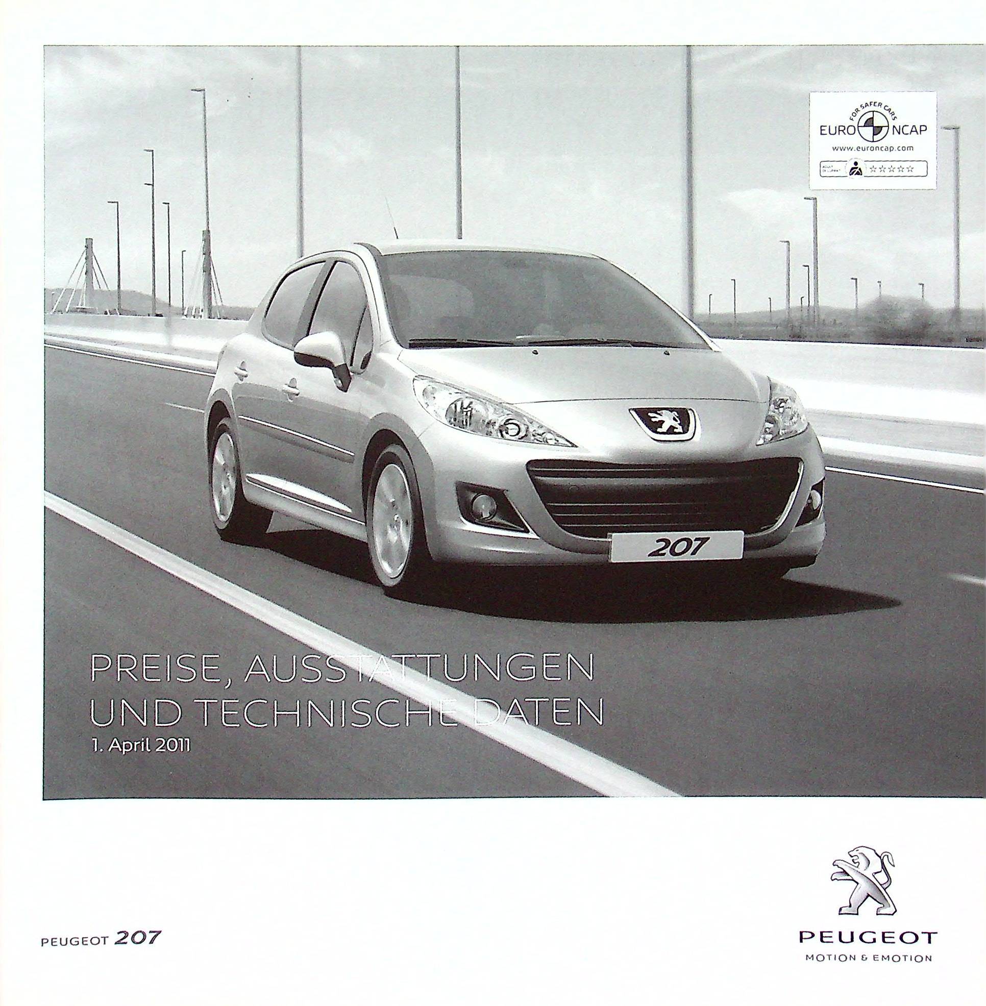 Peugeot 207 - Preisliste & Extras - Prospekt 04/2011
