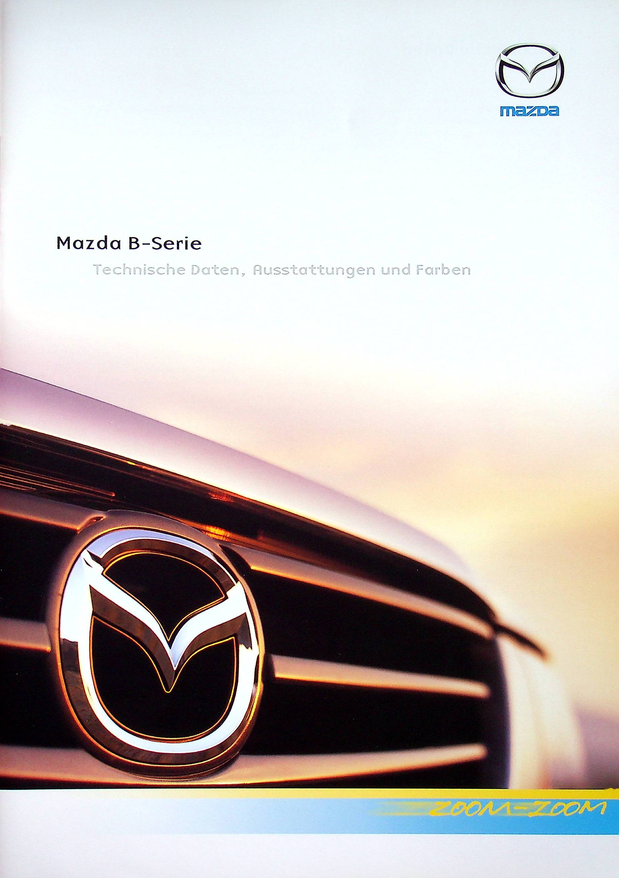 Mazda B-Serie - tech. Daten & Ausstattungen - Prospekt 07/2005