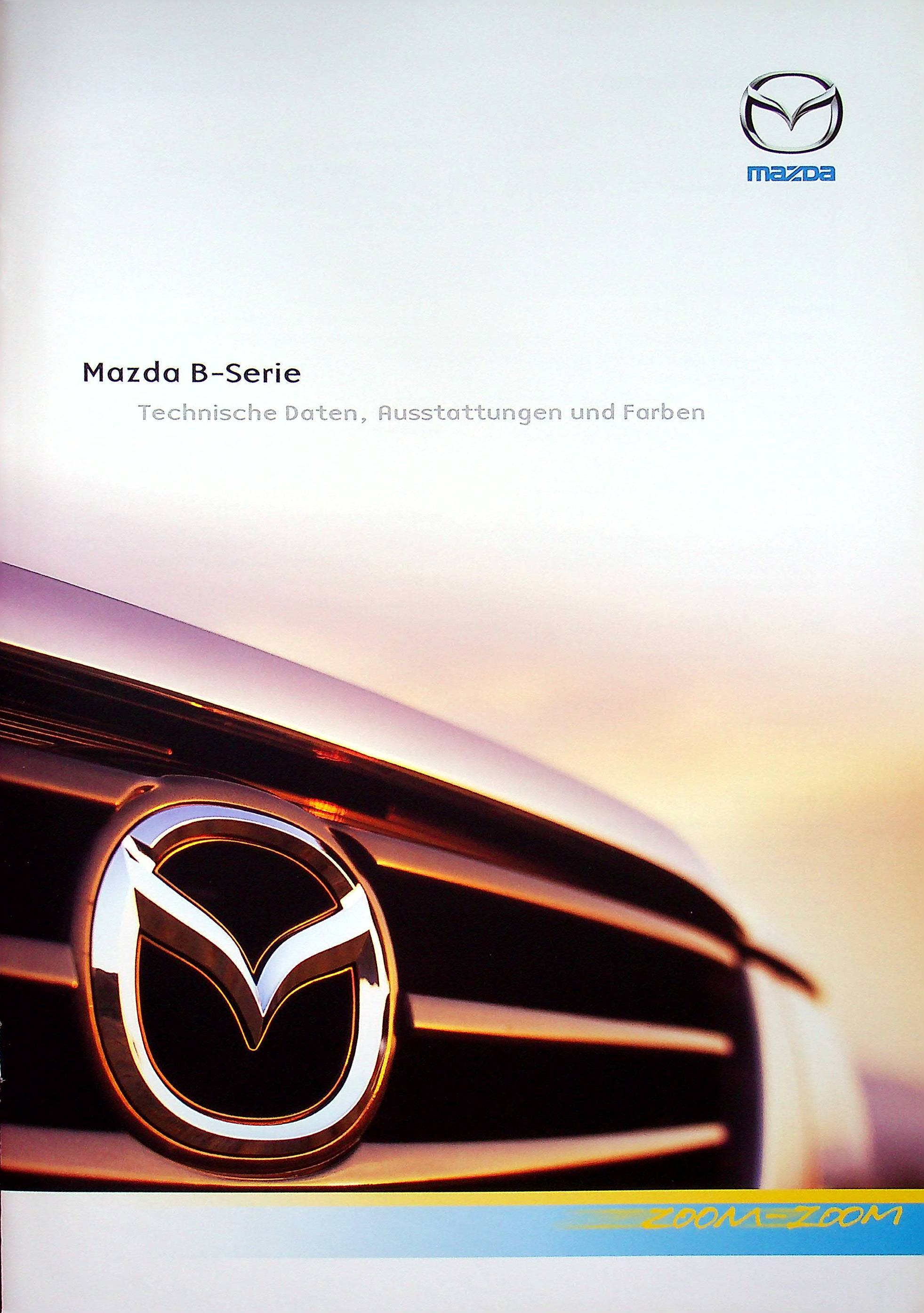 Mazda B-Serie - tech. Daten & Ausstattungen - Prospekt 08/2004