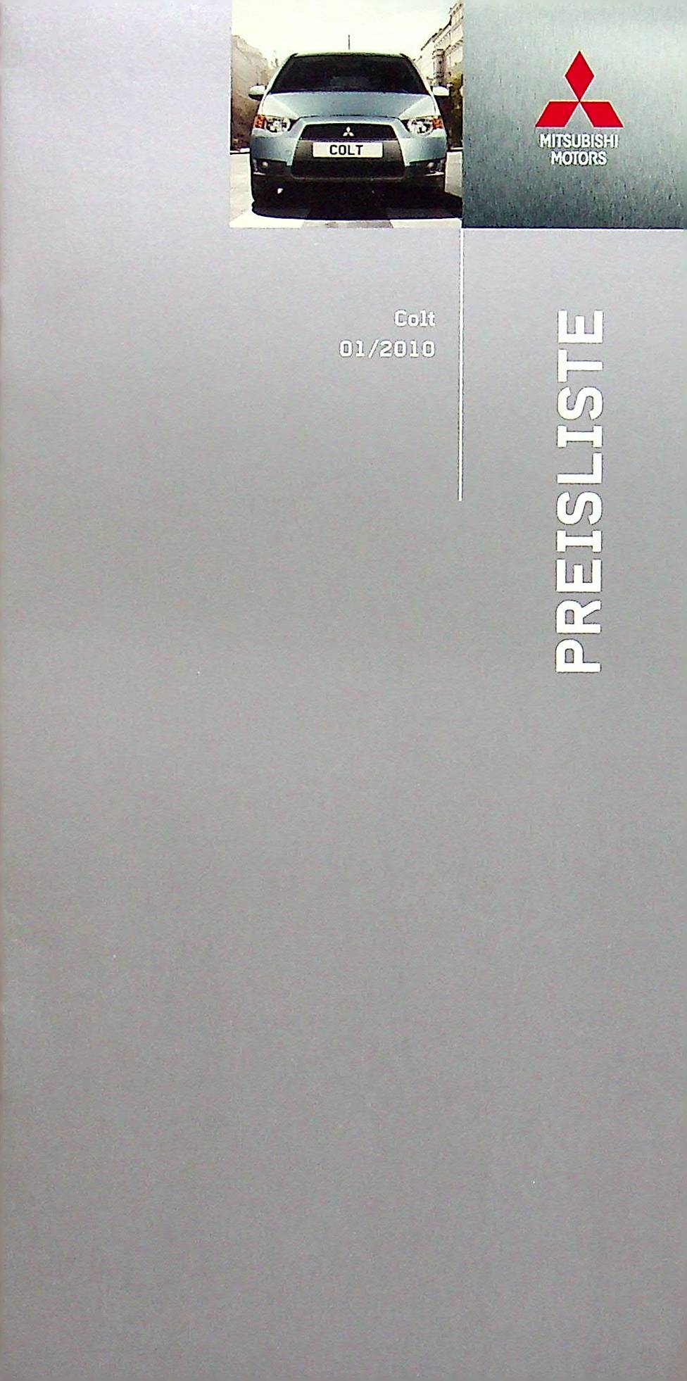 Mitsubishi Colt - Preisliste & Extras - Prospekt 01/2010