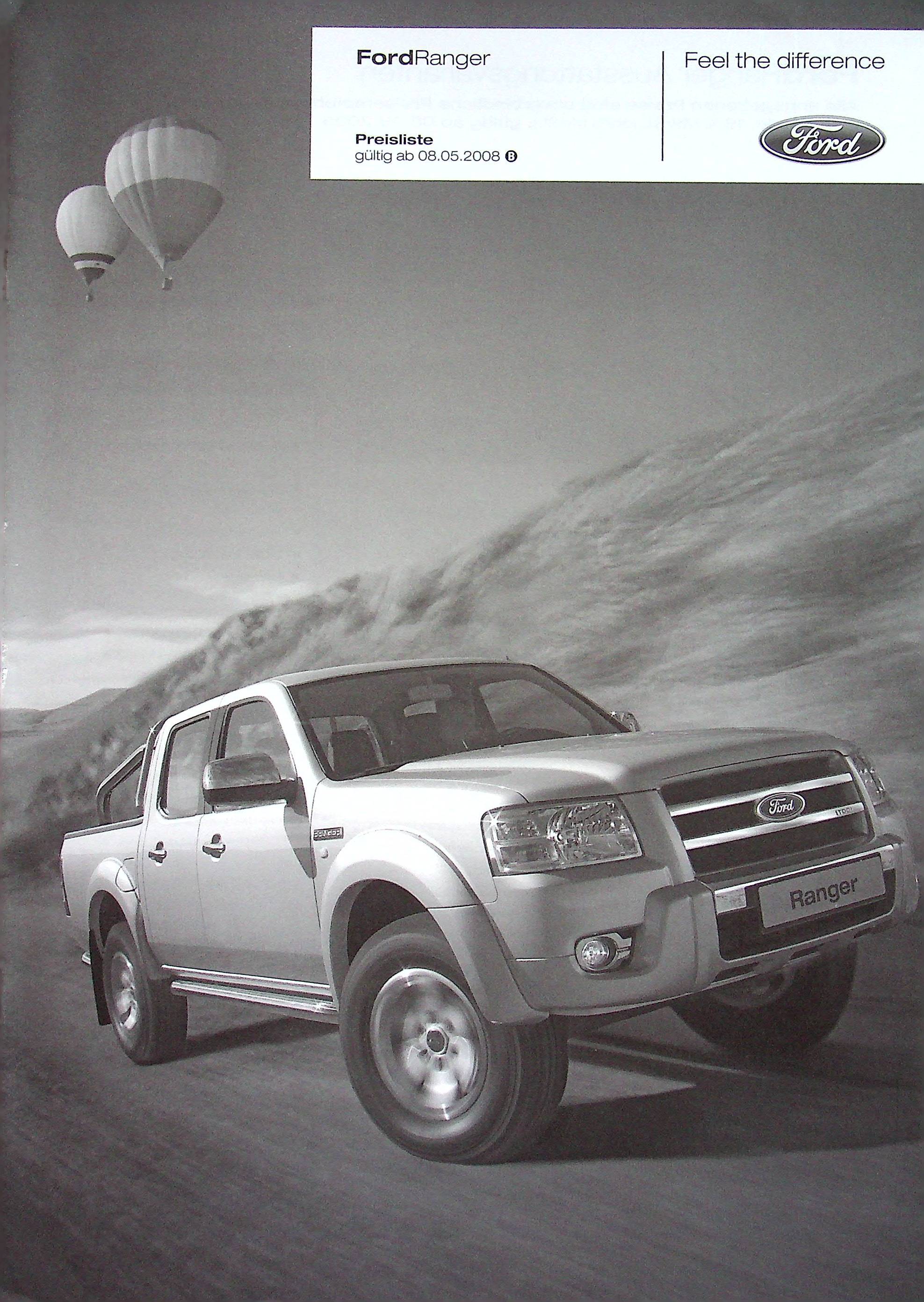 Ford Ranger - Preisliste & Extras - Prospekt 05/2008