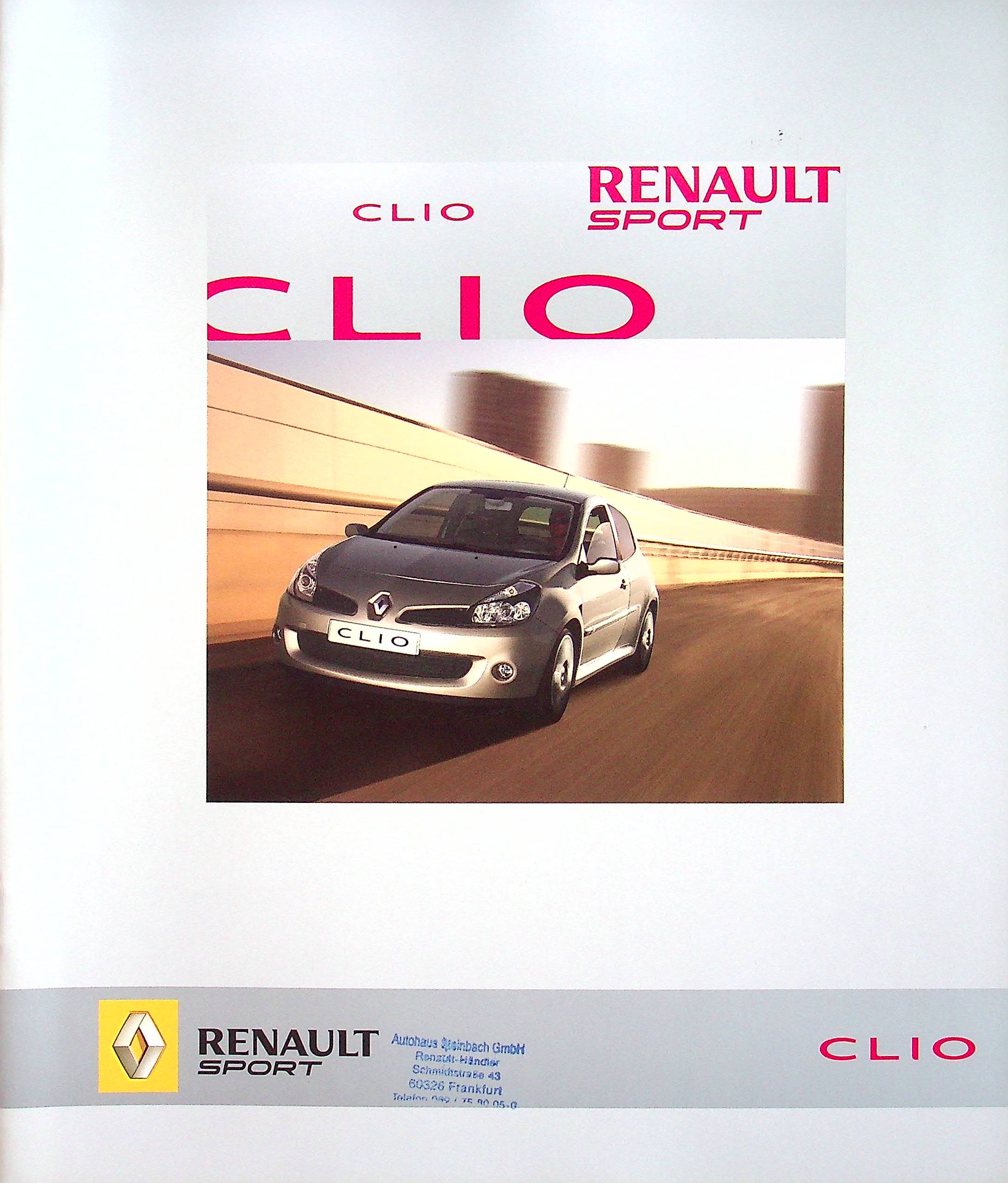 Renault Clio C RS 2.0 16V Prospekt 08/2007