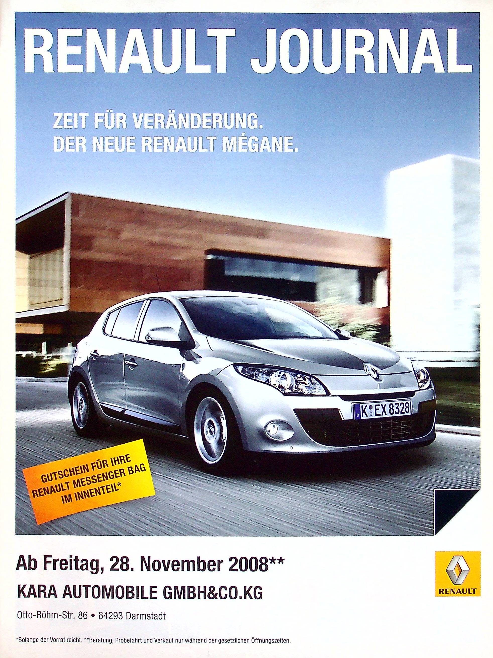 Renault Megane - Journal - Prospekt 11/2008