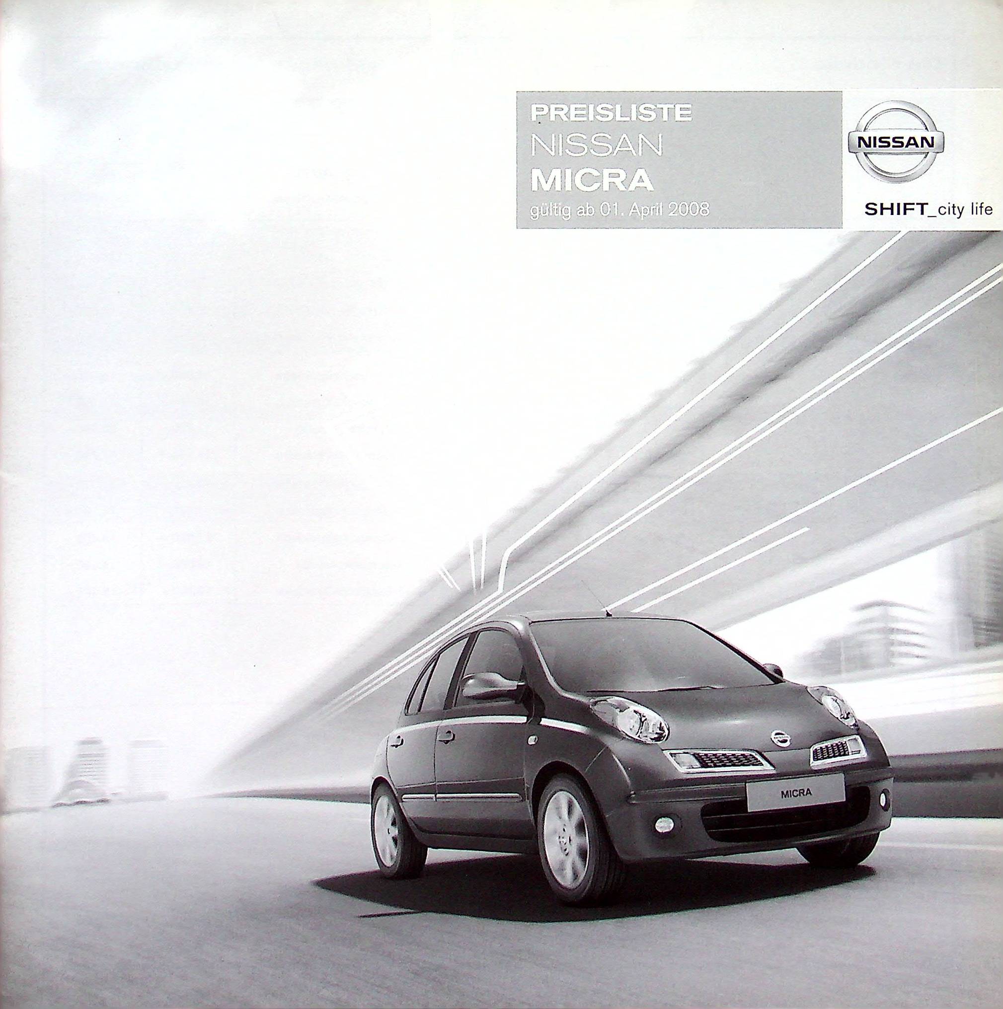 Nissan Micra - Preisliste & Extras - Prospekt 04/2008