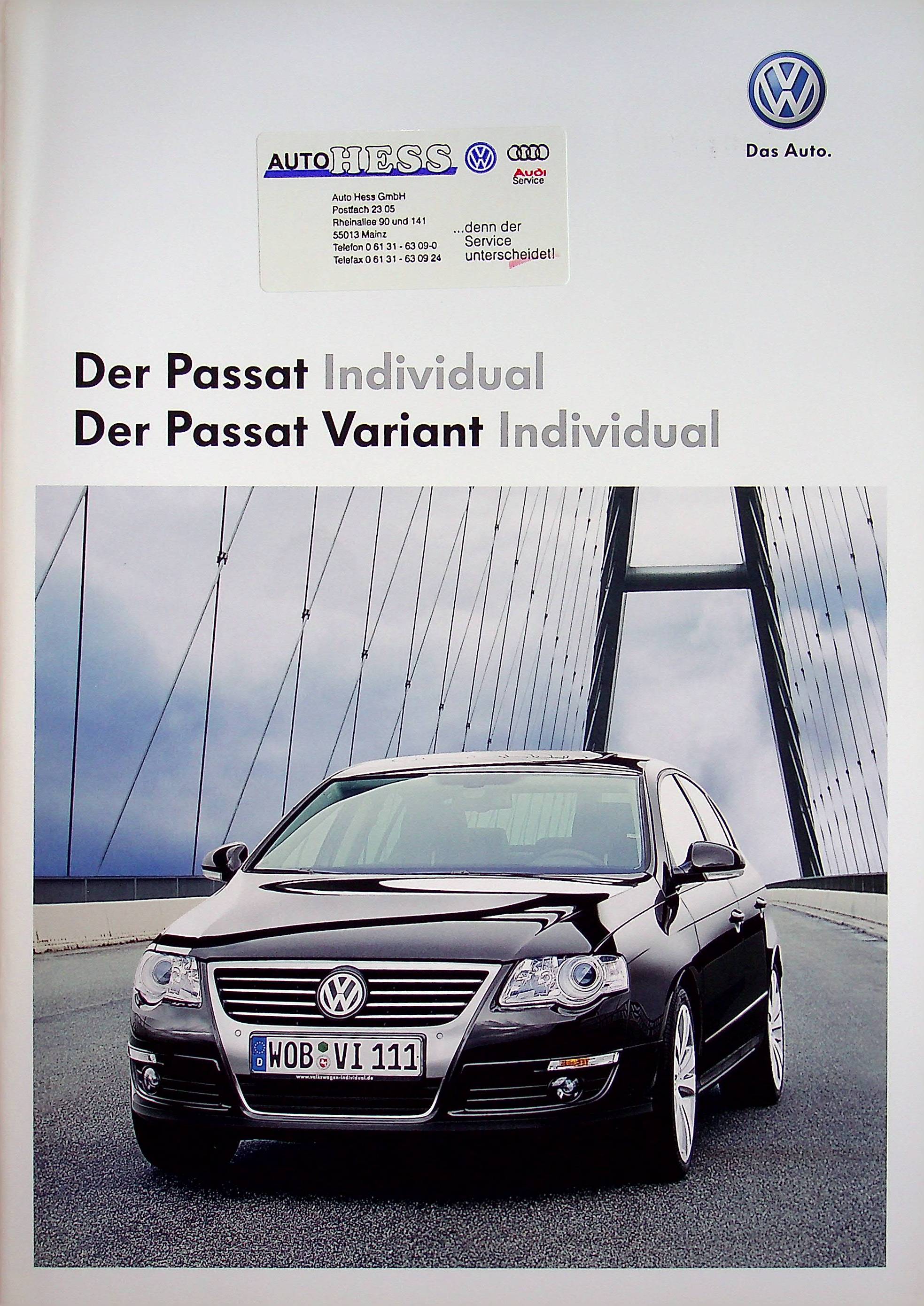 VW Passat B6 + Variant - Individual - Prospekt 06/2009
