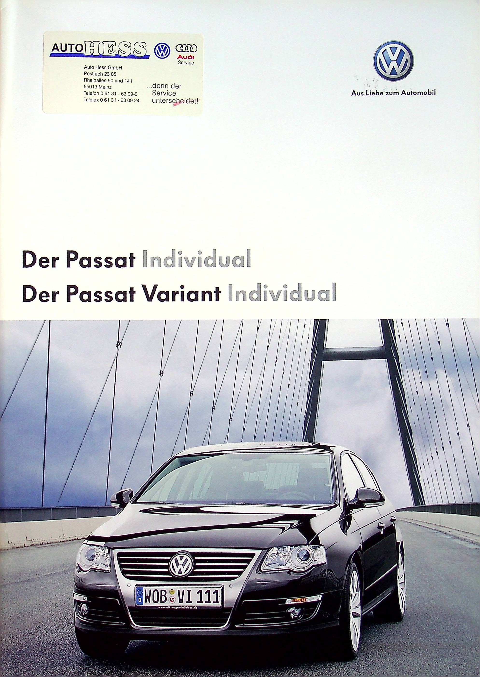 VW Passat B6 + Variant - Individual - Prospekt 06/2007