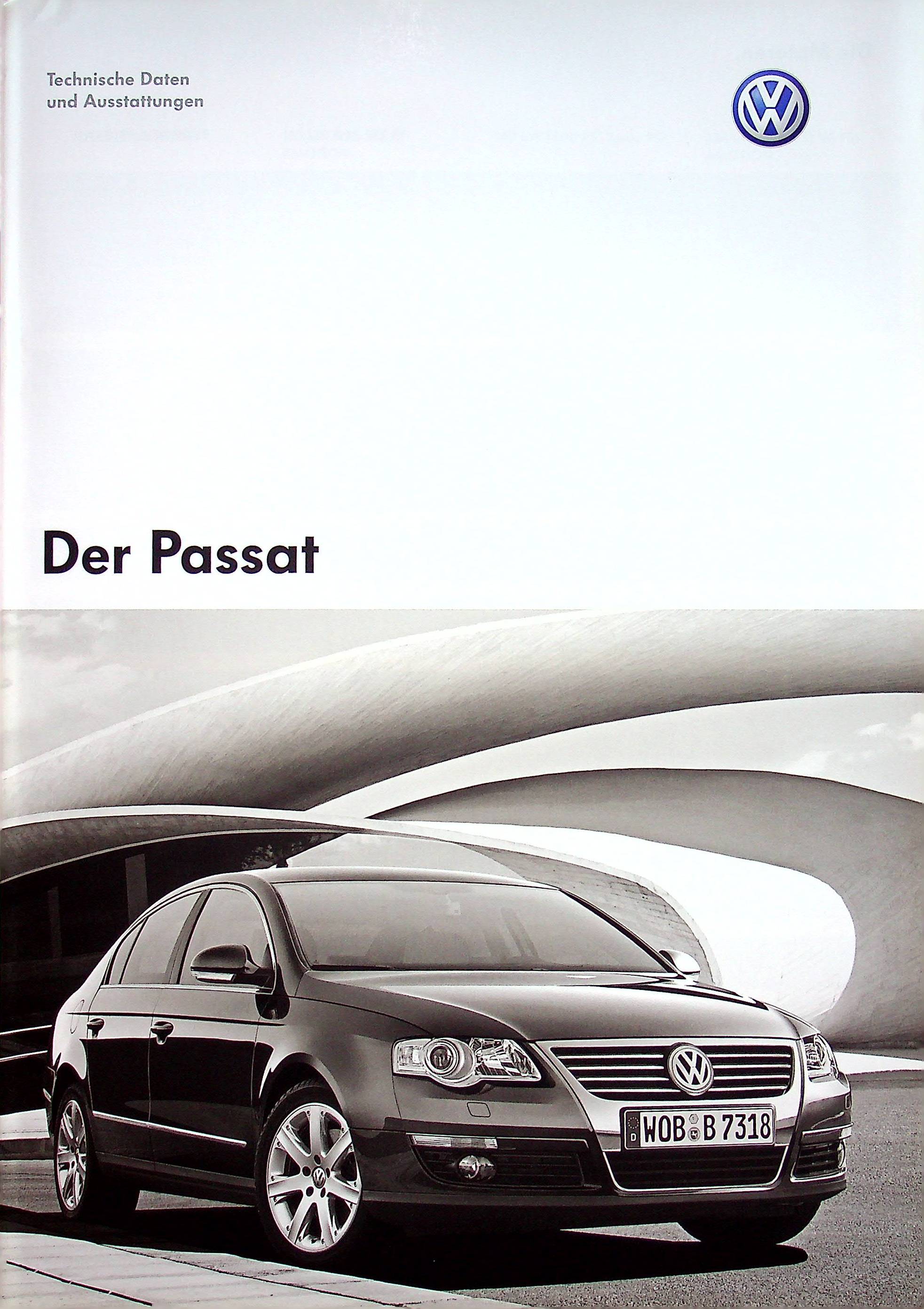 VW Passat B6 - technische Daten & Ausstattungen - Prospekt 05/2007