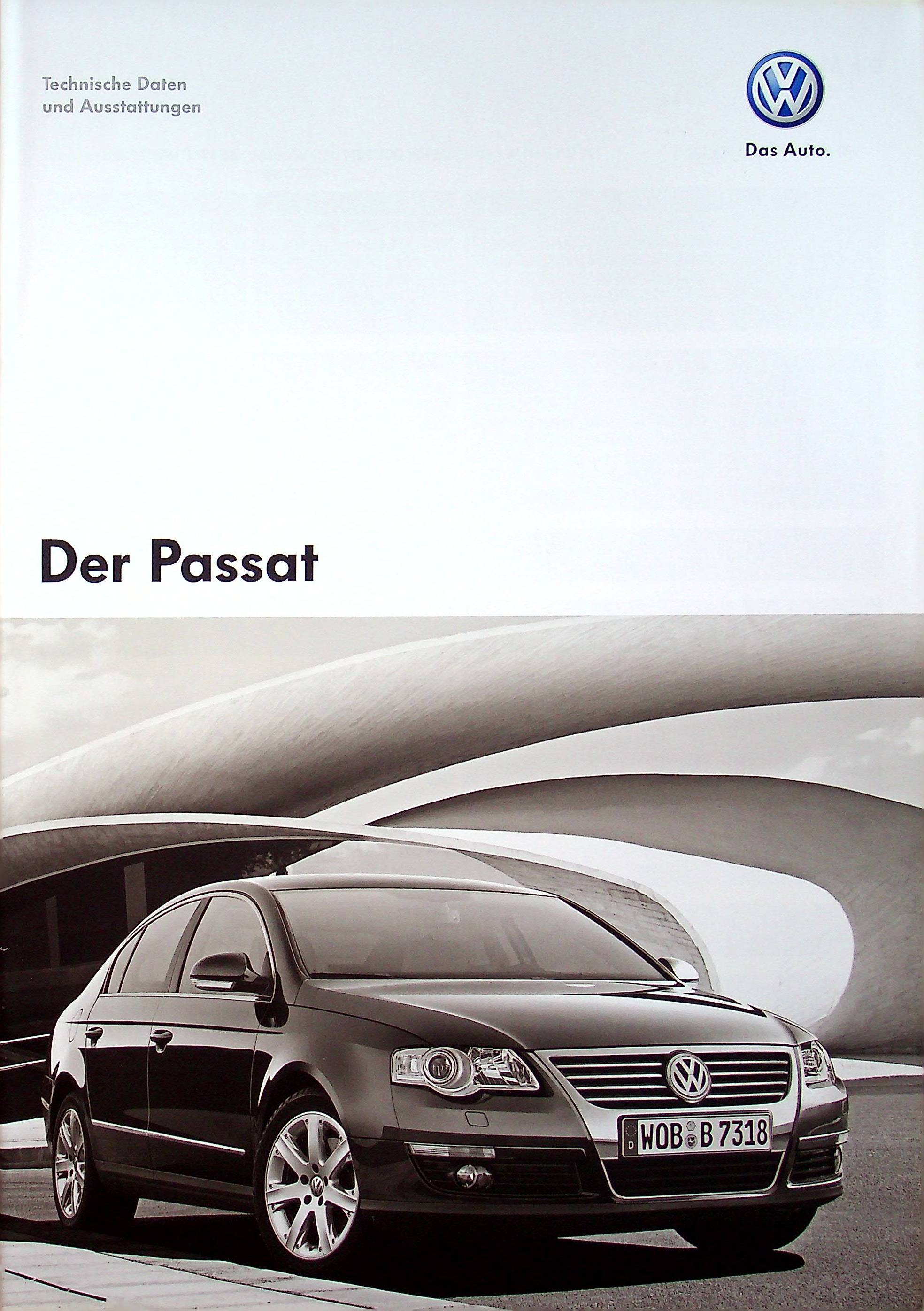 VW Passat B6 - technische Daten & Ausstattungen - Prospekt 10/2007