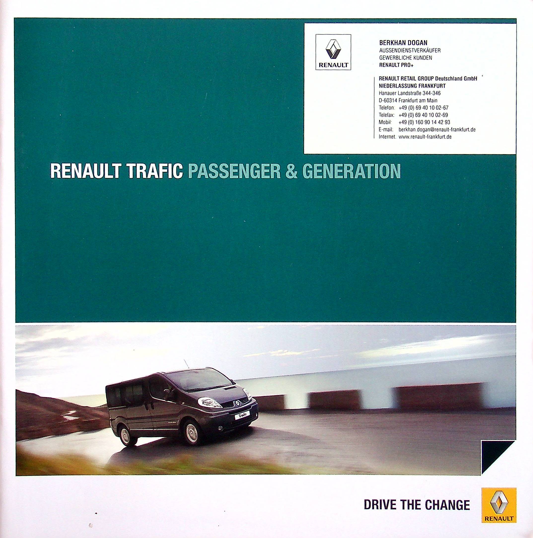 Renault Trafic - Passenger + Generation - Prospekt 09/2013