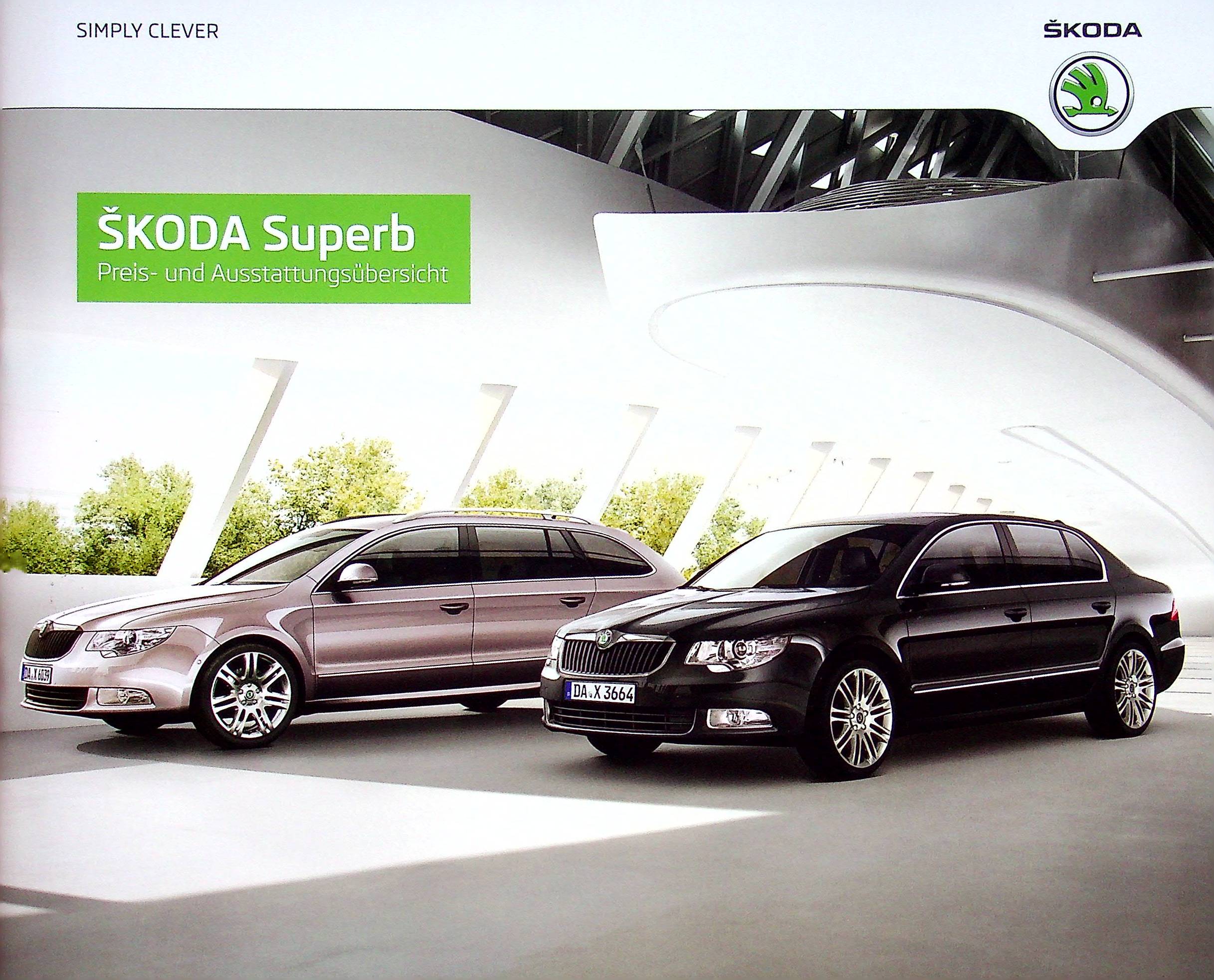 Skoda Superb - Preisliste & Extras - Prospekt 01/2013