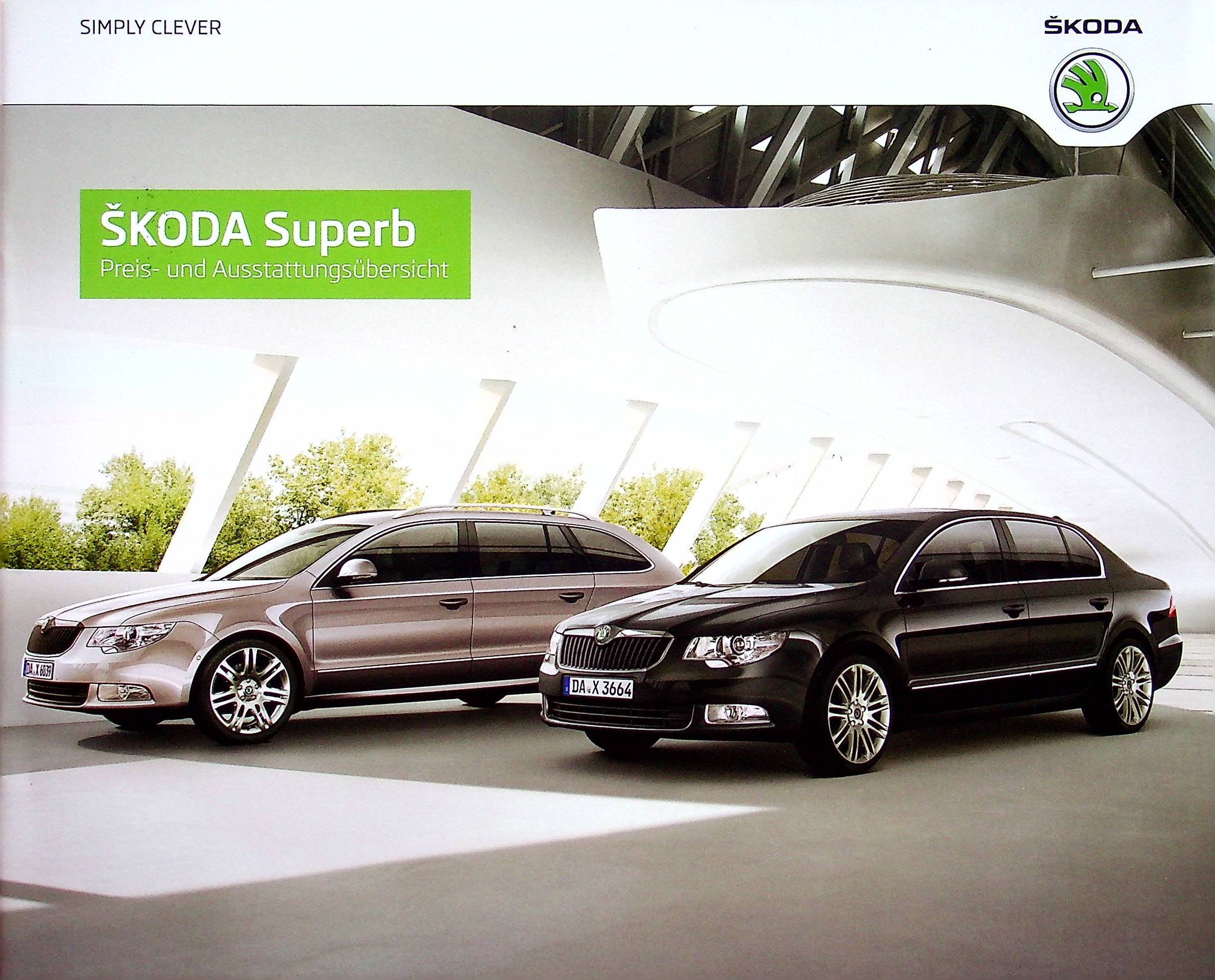 Skoda Superb - Preisliste & Extras - Prospekt 08/2012