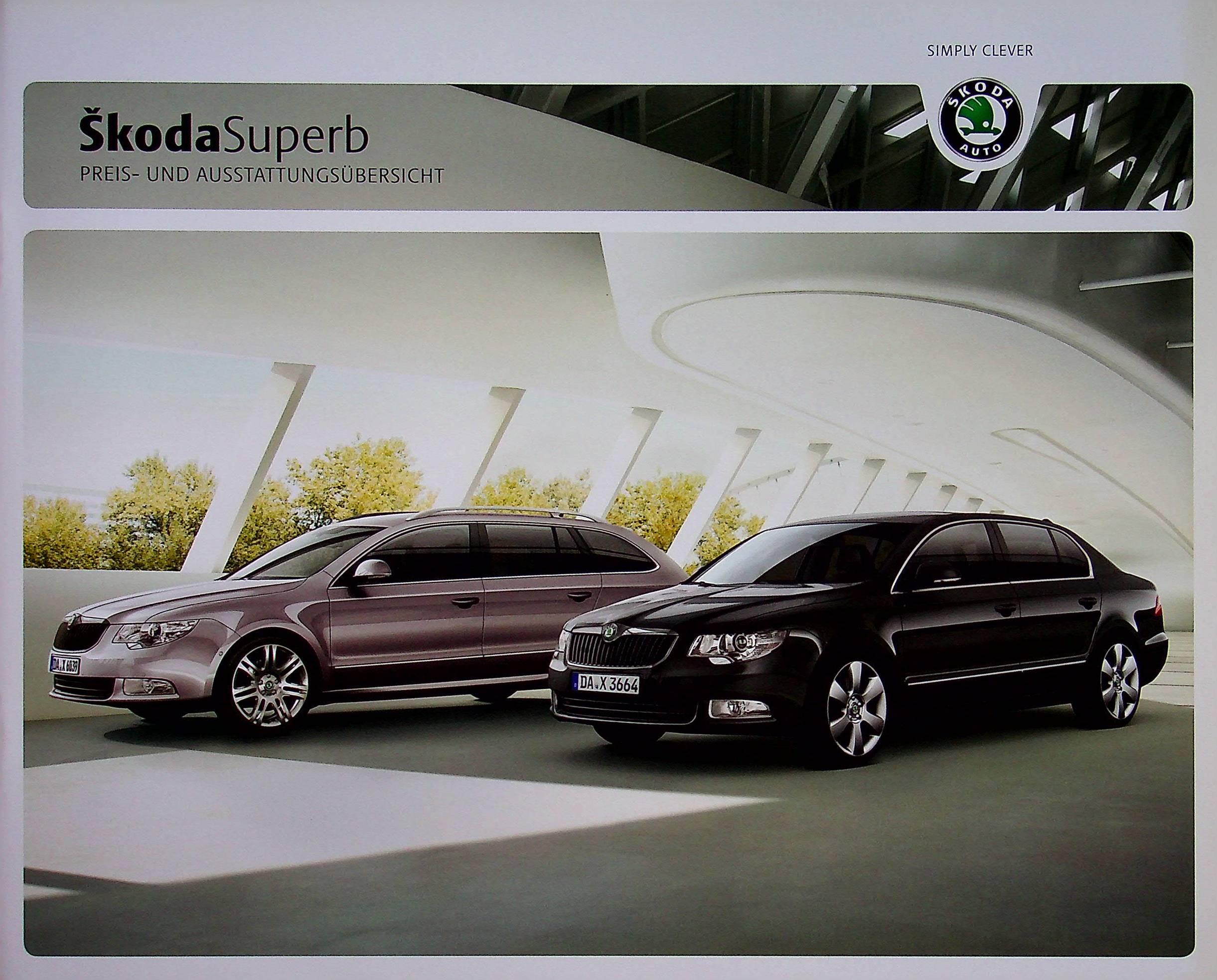 Skoda Superb - Preisliste & Extras - Prospekt 12/2010