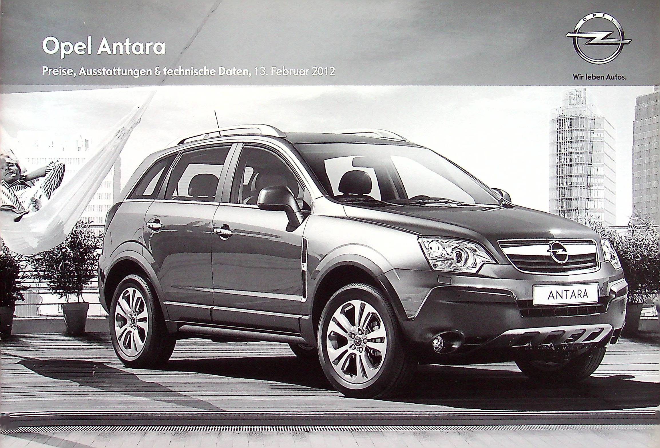 Opel Antara - Preisliste & Extras - Prospekt 02/2012