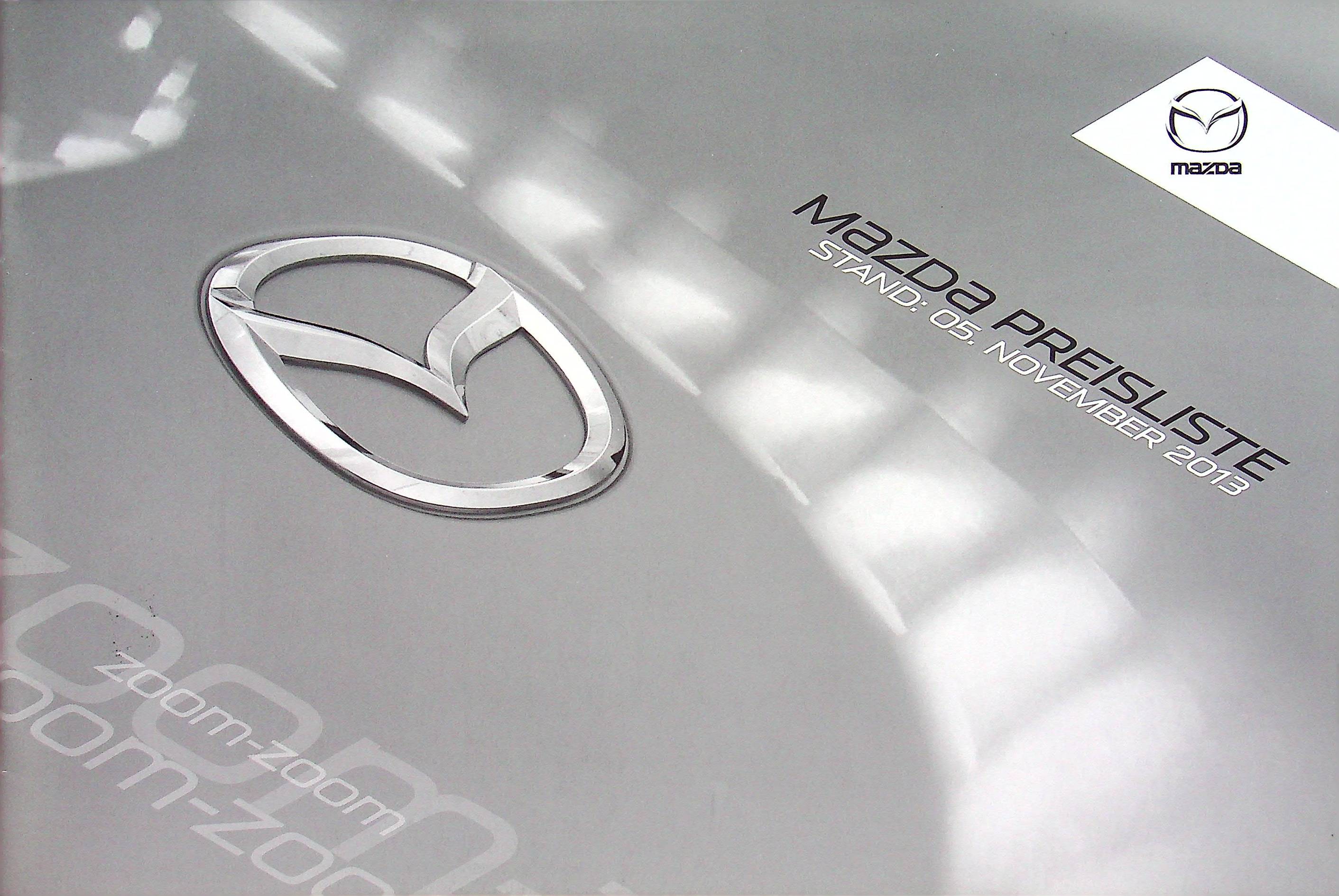 Mazda 2 3 5 6 MX-5 - Preisliste & Extras - Prospekt 11/2013