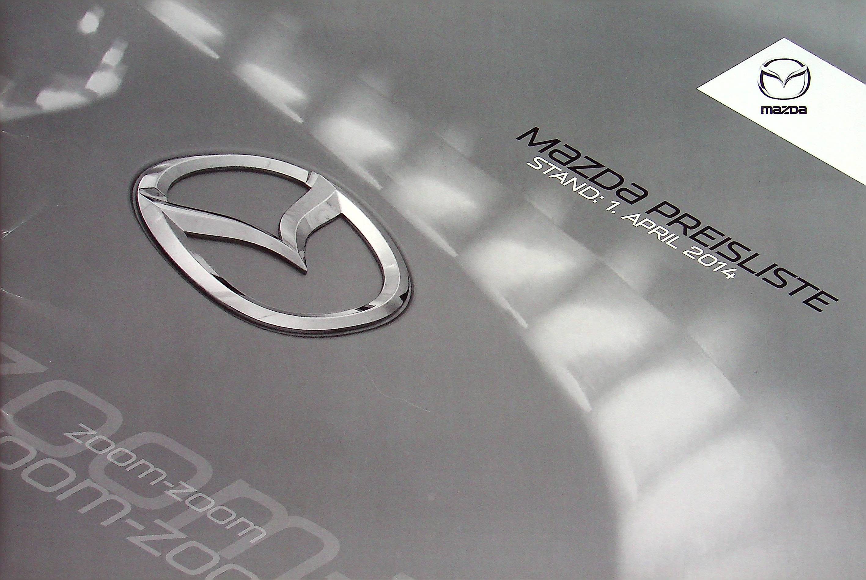 Mazda 2 3 5 6 MX-5 - Preisliste & Extras - Prospekt 04/2014