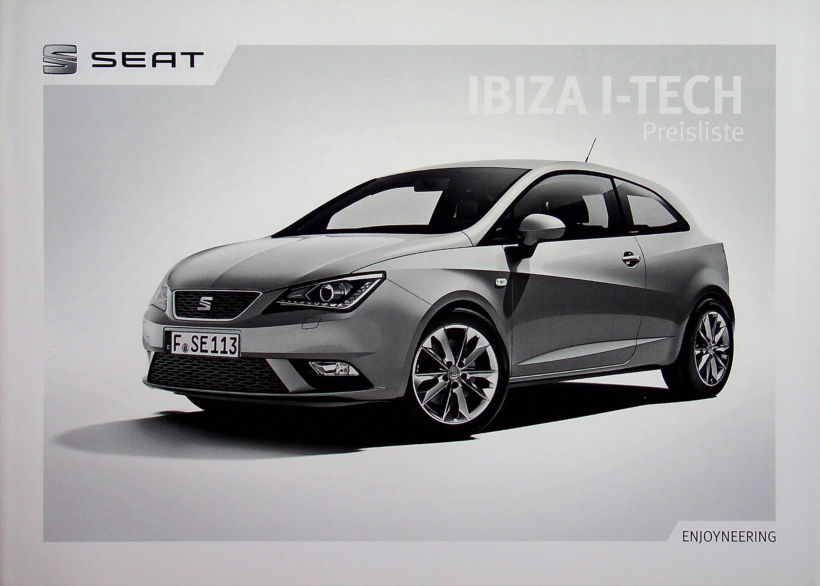 Seat Ibiza - i-Tech - Preisliste & Extras - Prospekt 12/2013