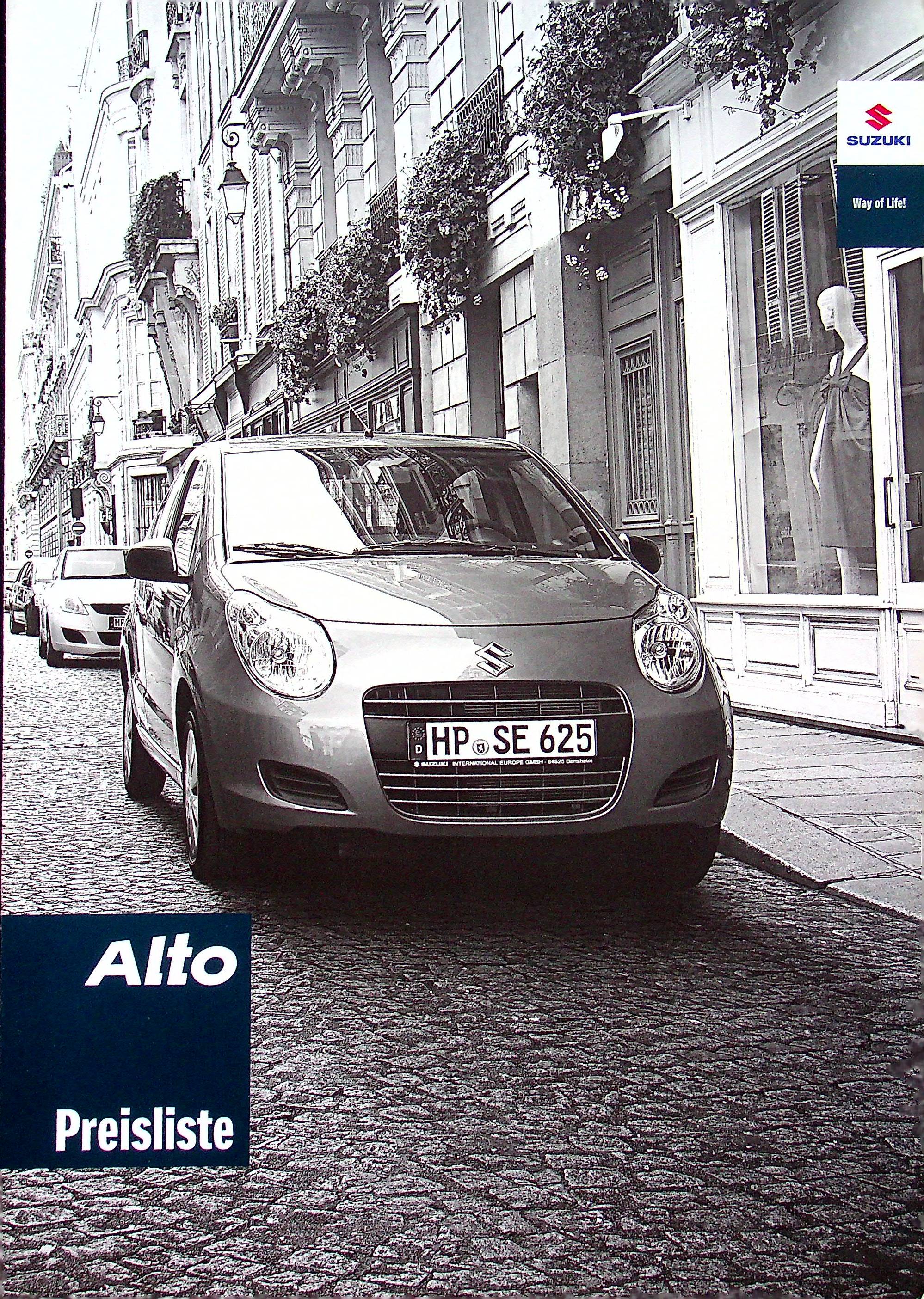 Suzuki Alto - Preisliste & Extras - Prospekt 01/2013