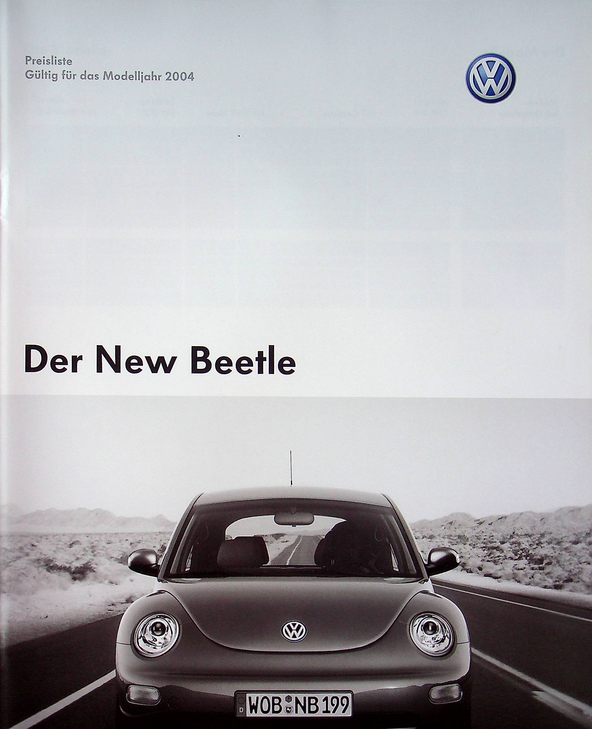 VW New Beetle - Preisliste & Extras - Prospekt 12/2003