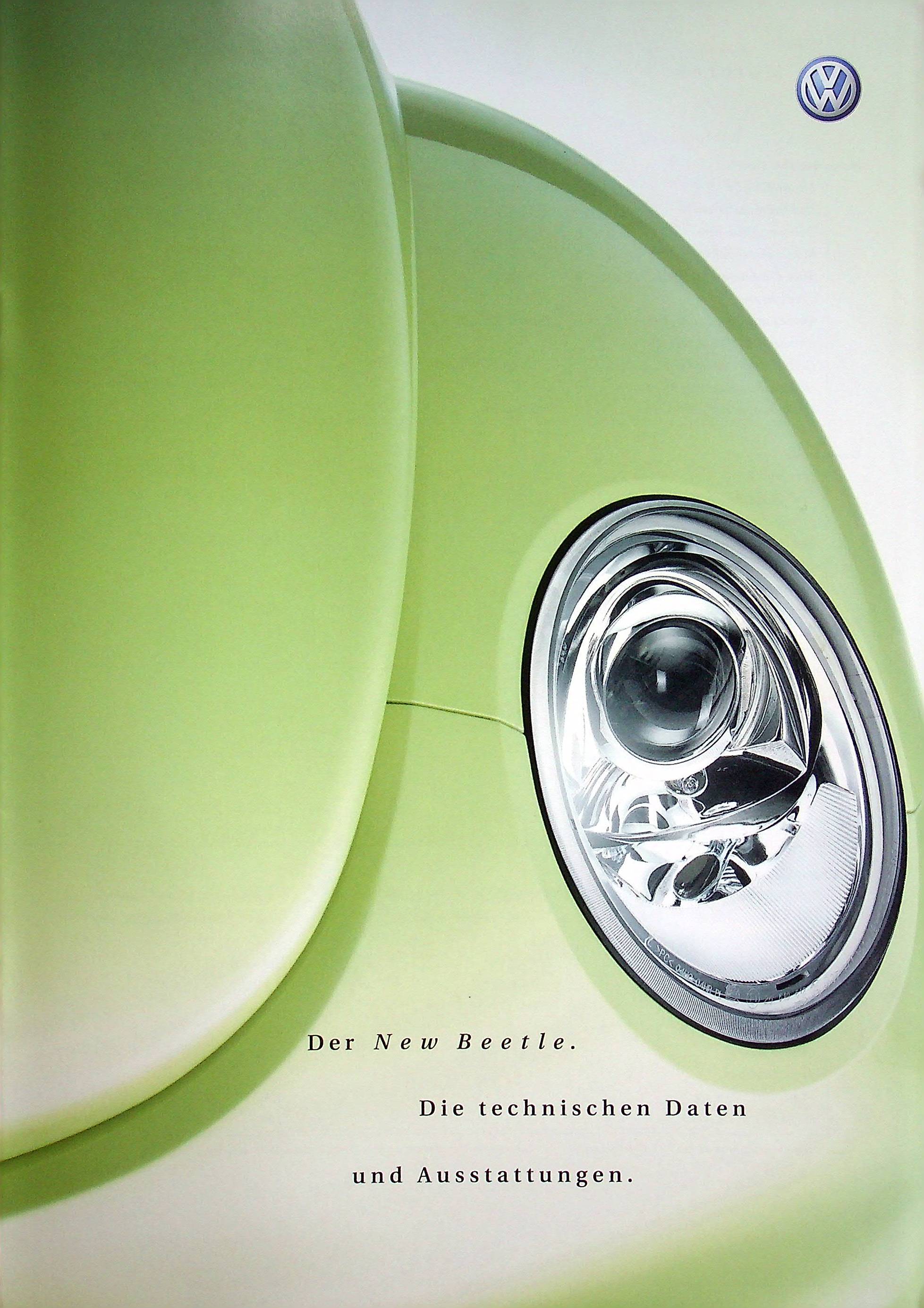 VW New Beetle - technische Daten & Ausstattungen - Prospekt 04/2002