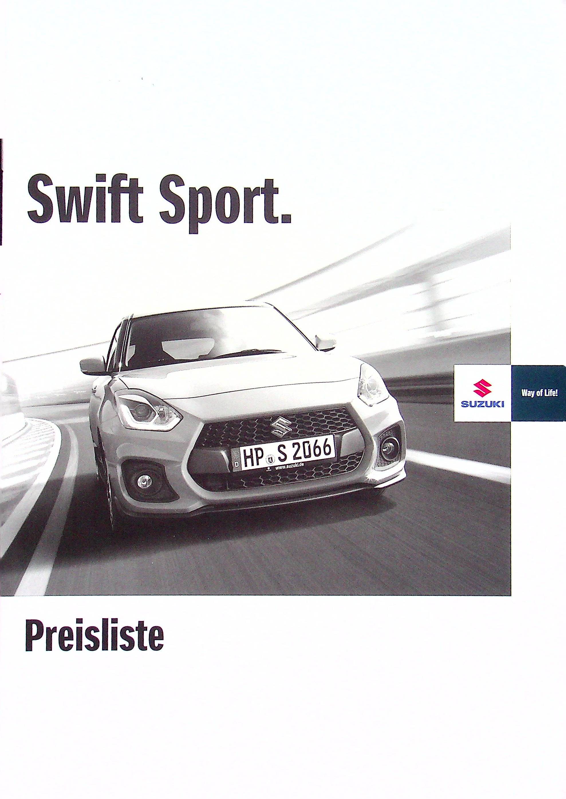 Suzuki Swift Sport - Preisliste & Extras - Prospekt 201?